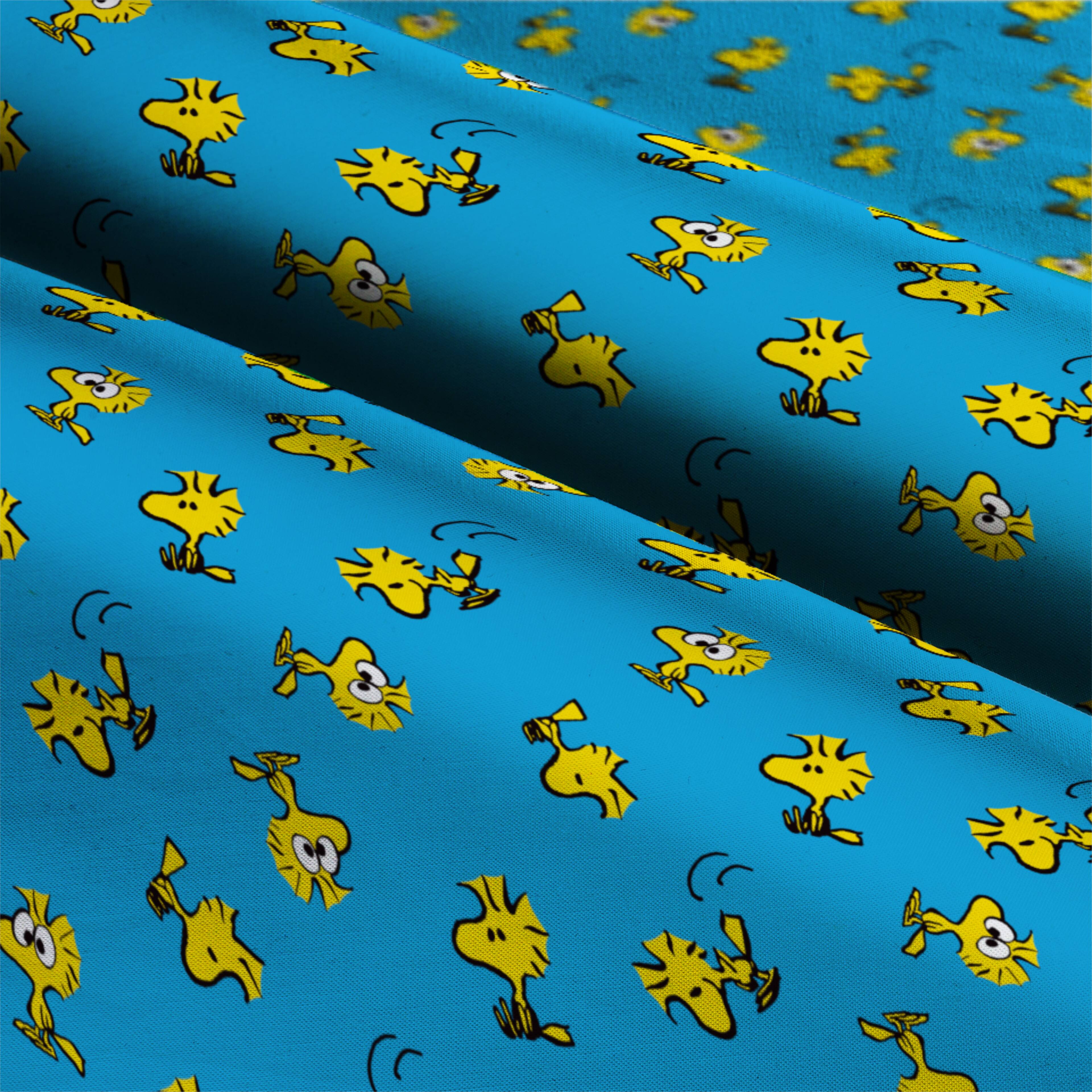 Peanuts® Woodstock Blue Cotton Fabric