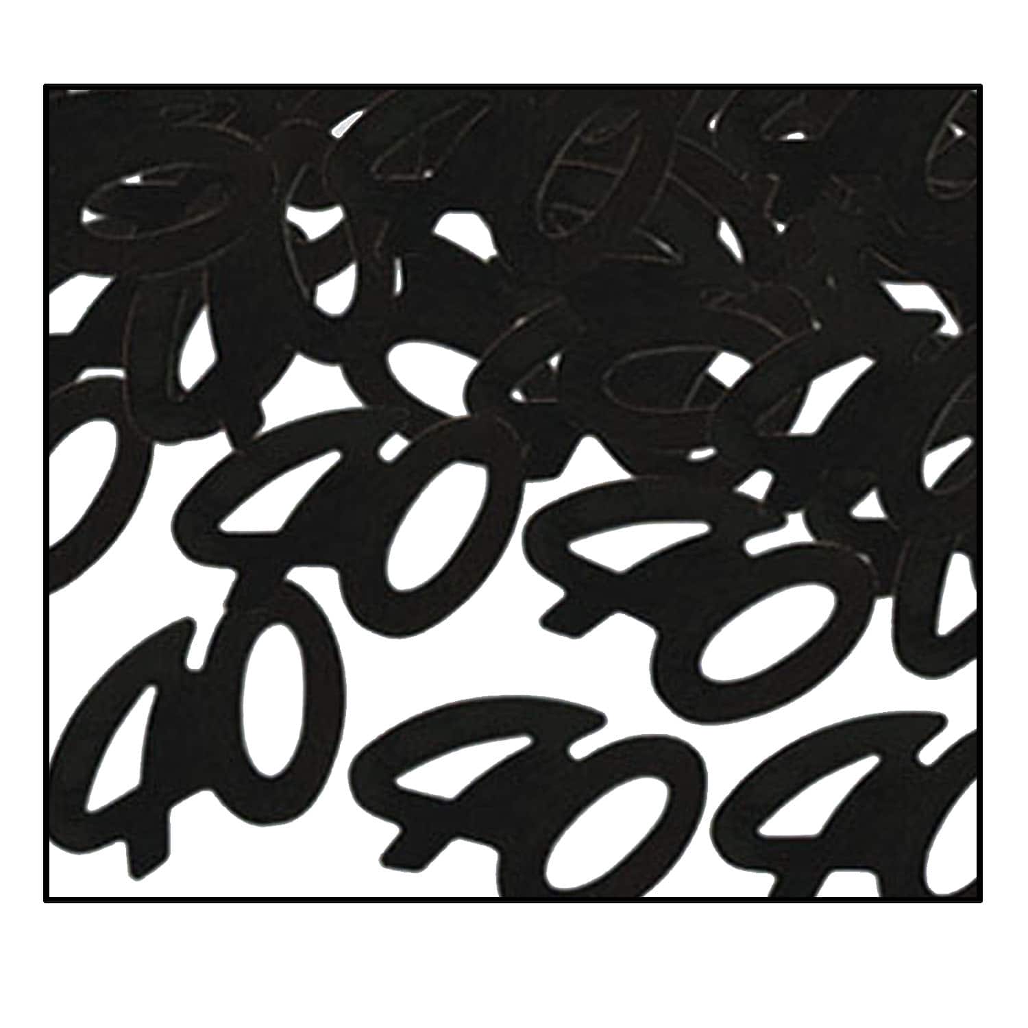 Beistle 1.5oz. Black Fanci-Fetti "40" Silhouettes