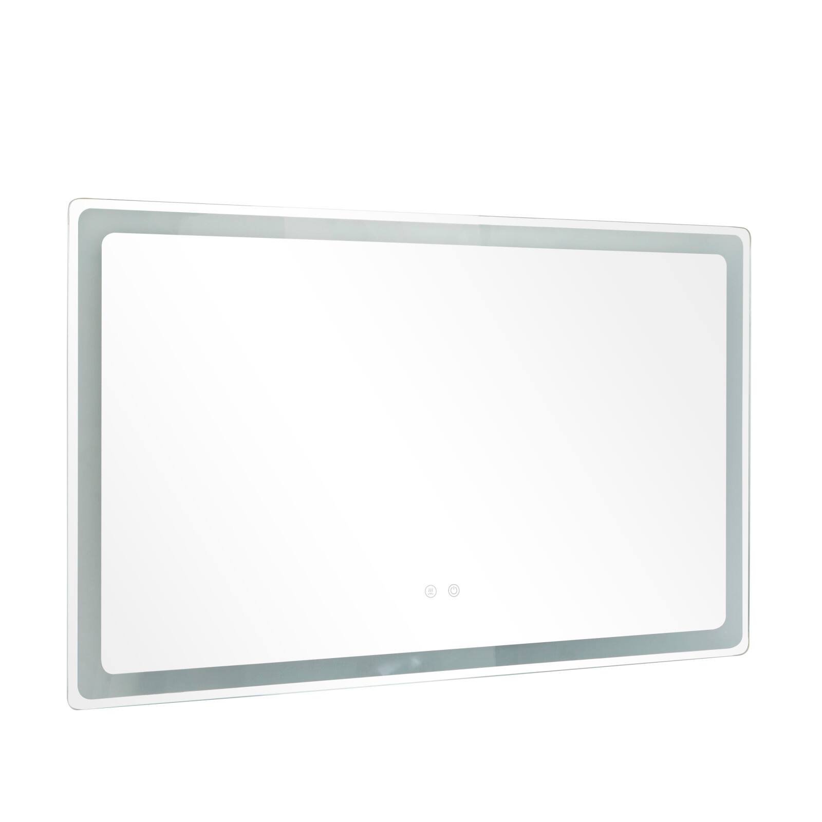 Clear Glass Modern Anti Fog Mirror, 47" x 2" x 30"