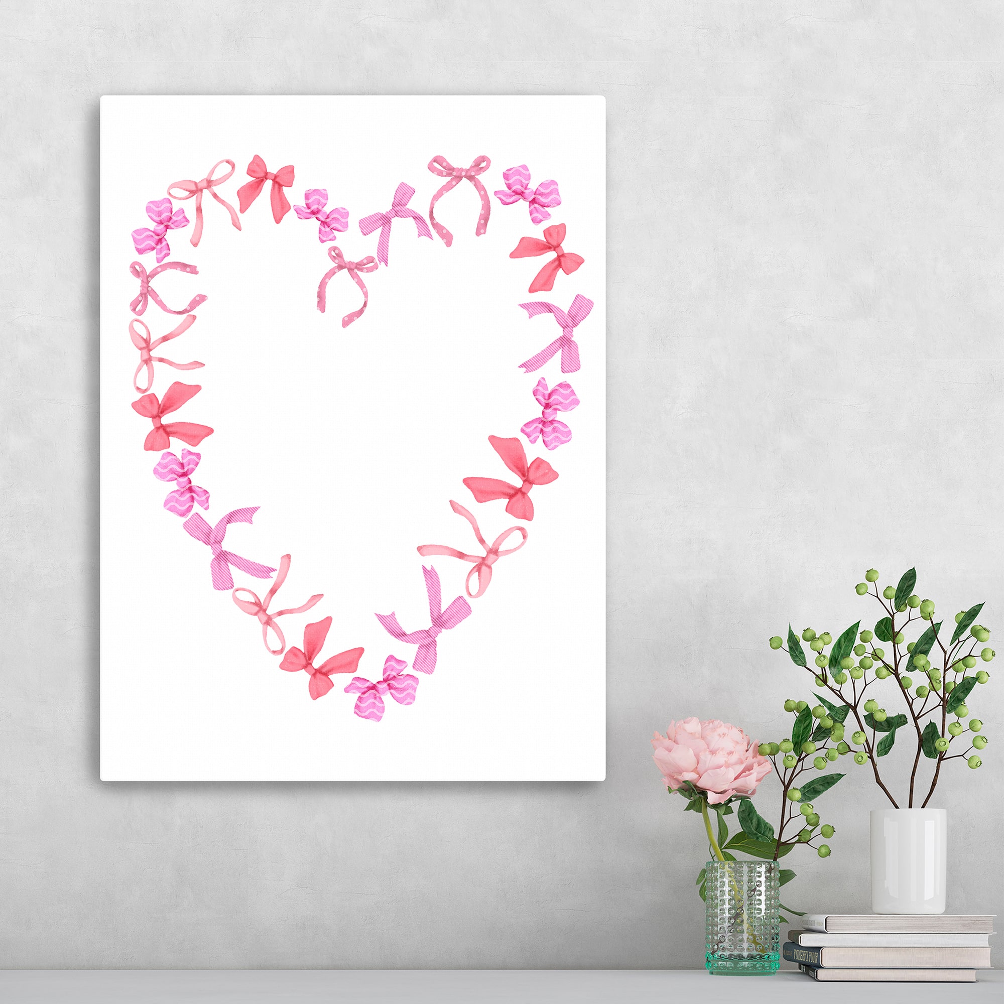 Heart Of Bows Canvas Giclée Art