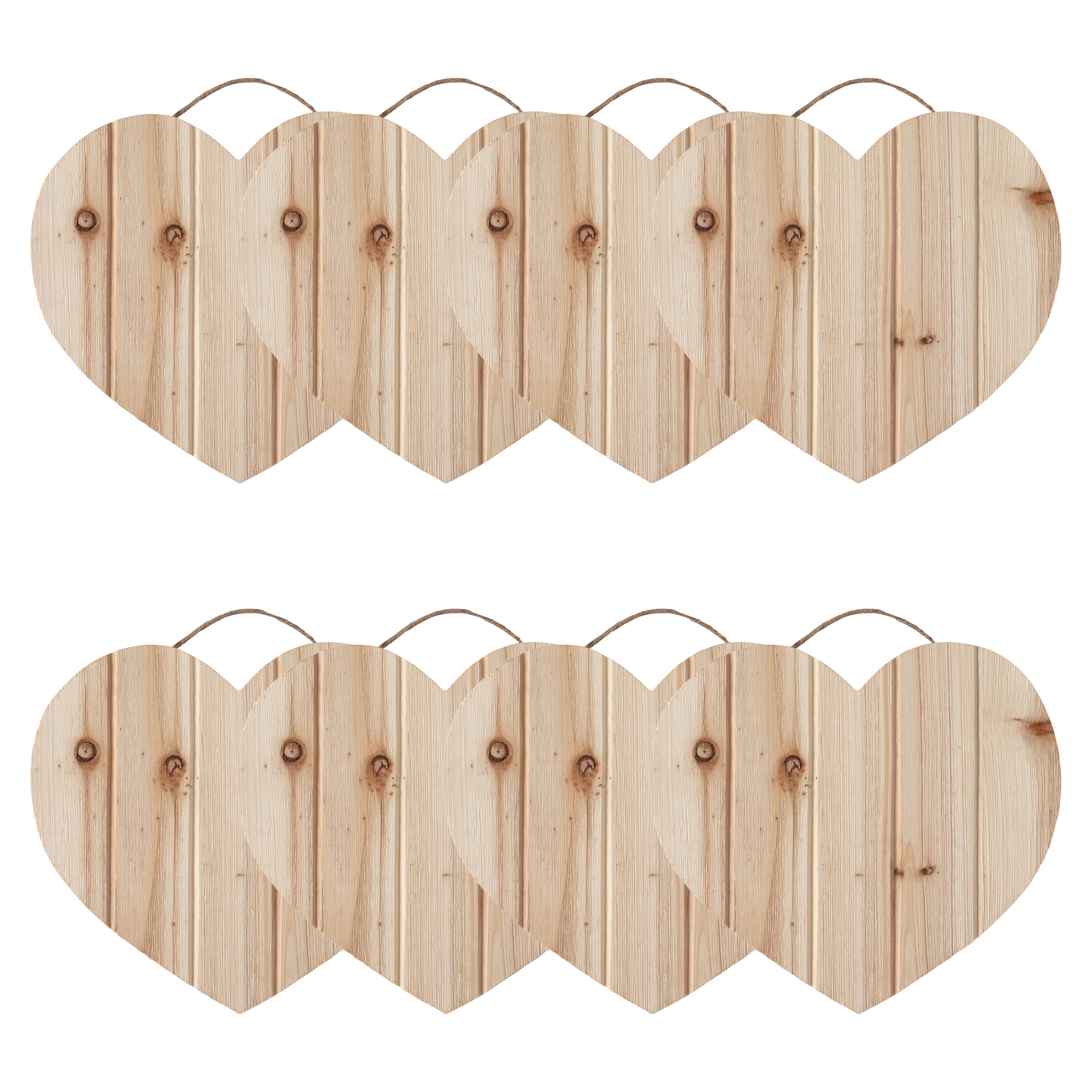 8 Pack: 11" Wood Pallet Heart Plaque by Make Market®