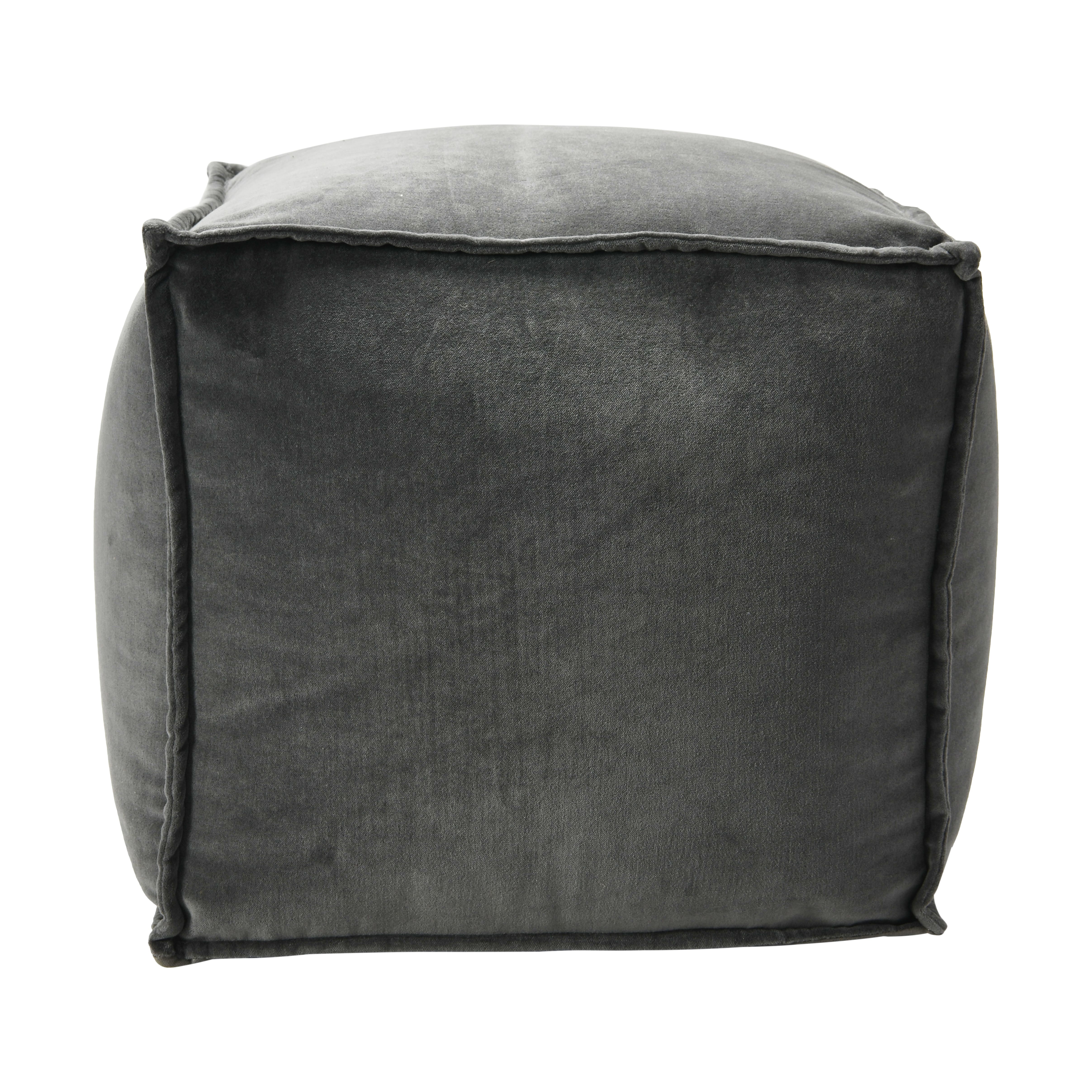 Hello Honey® 18" Modern Boho Cotton Velvet Pouf