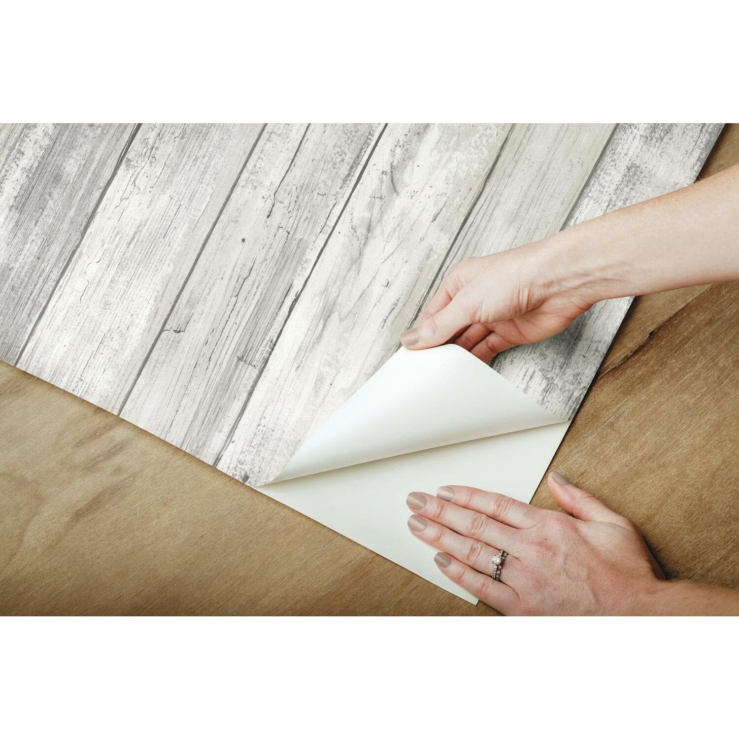 RoomMates Weathered Planks Peel & Stick Wallpaper