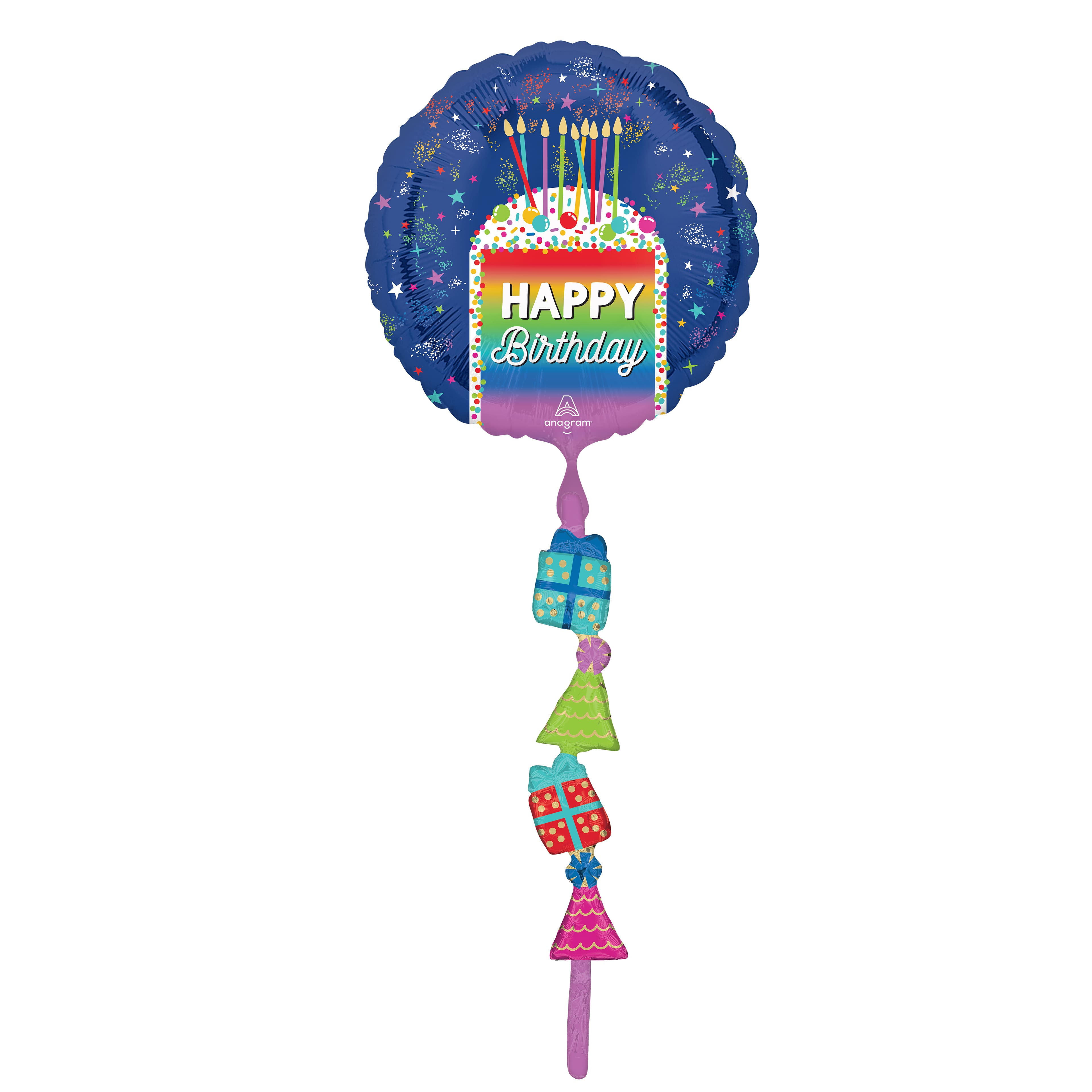 Airwalkers® XL® 5.75ft. Rainbow Slice Birthday Foil Balloon
