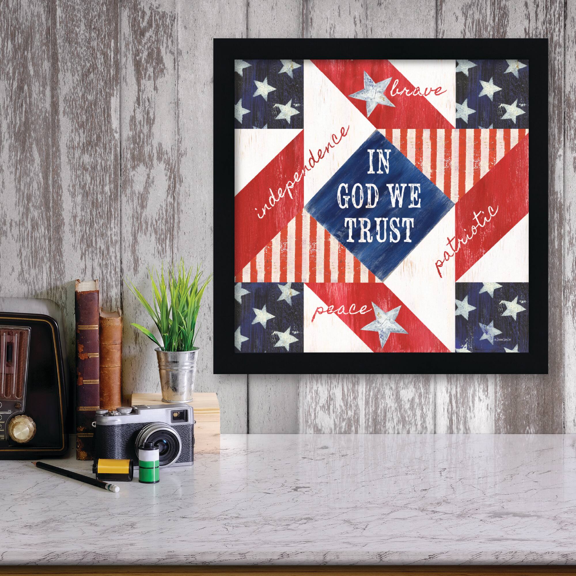 Courtside Market® Celebrate 250™ 14" x 14" Wounded Warrior Project® Patriotic Framed Artboard