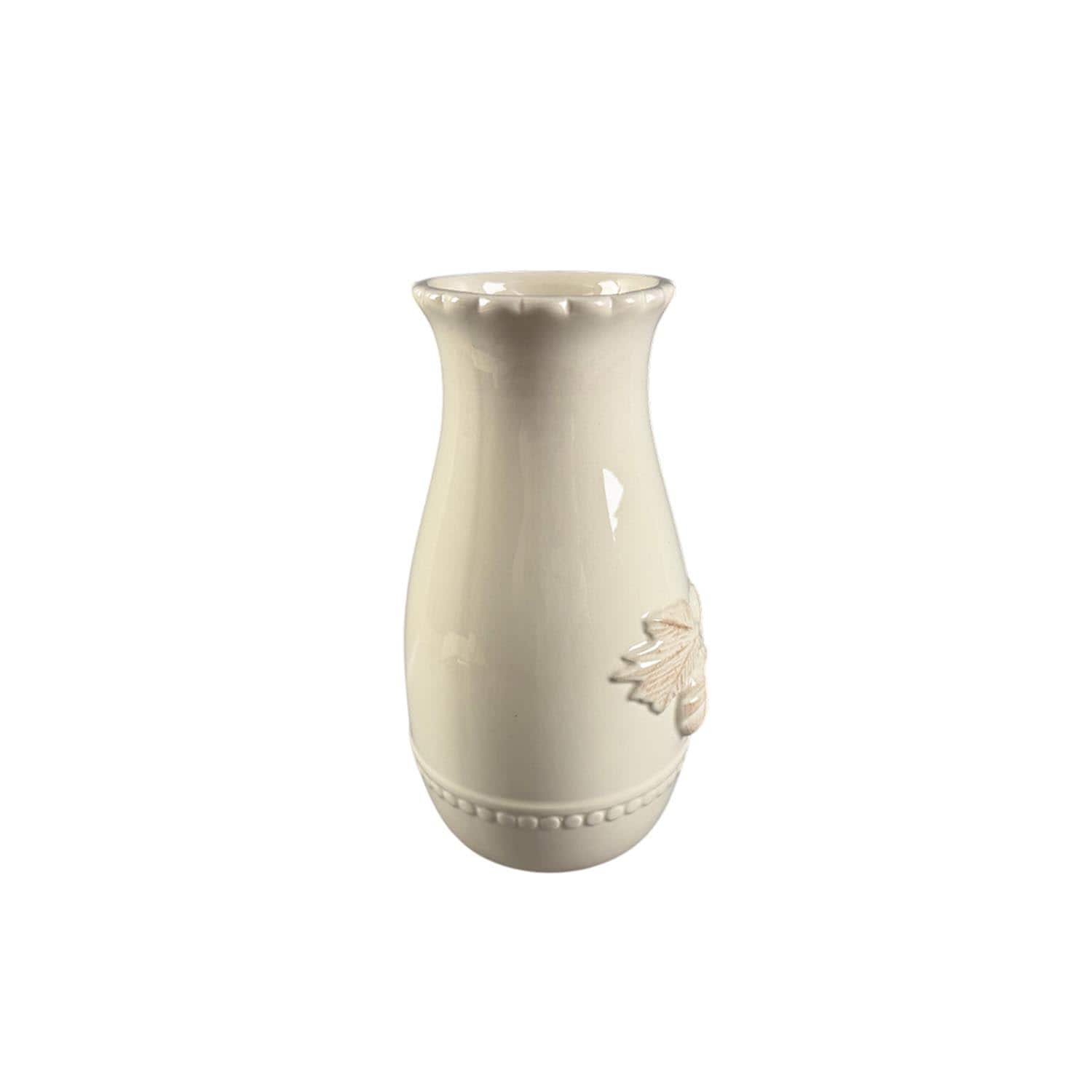 9.5" White Ceramic Pumpkin Vase by Ashland®