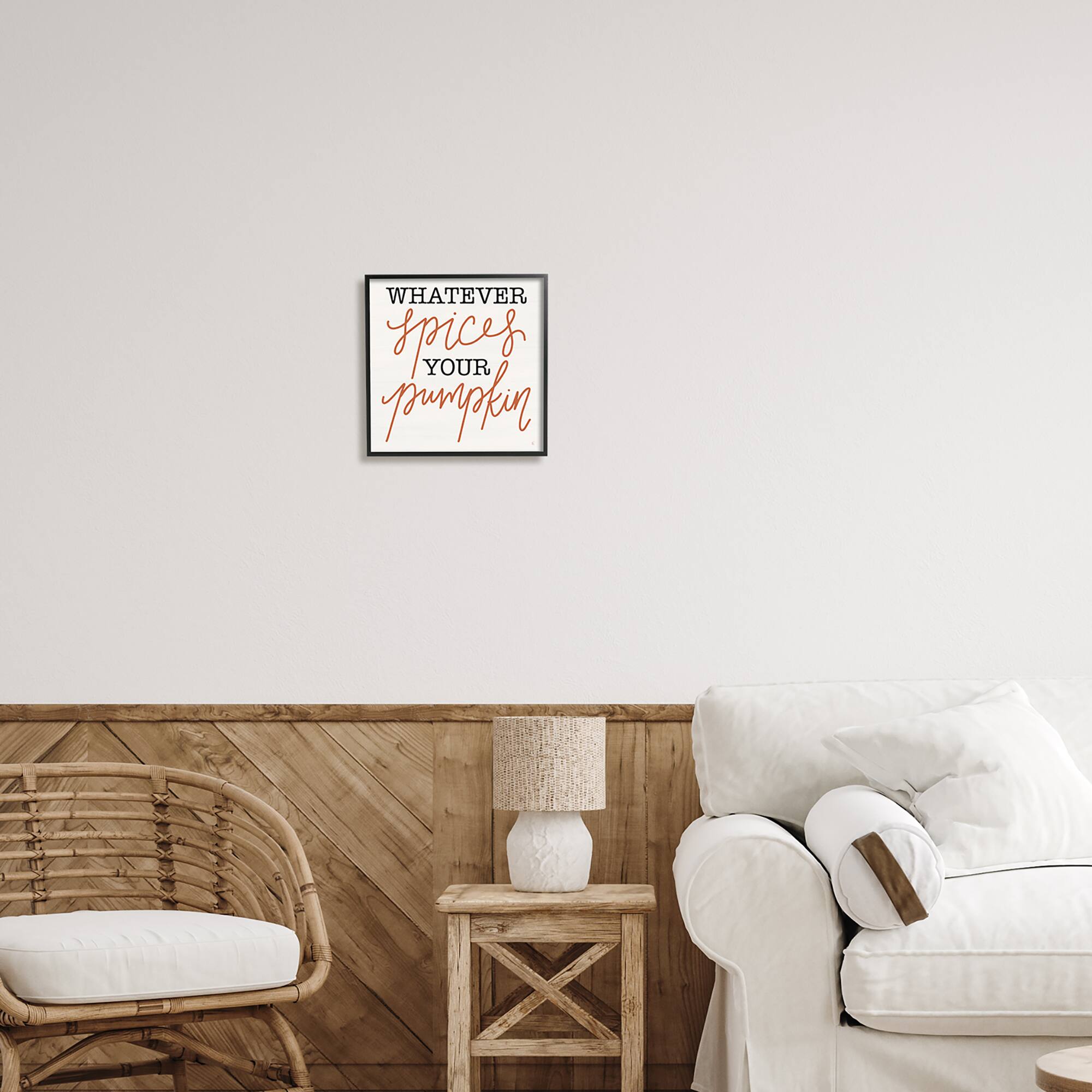 Stupell Industries Whatever Spices Your Pumpkin Framed Giclee Art