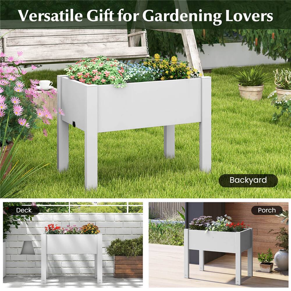 Costway 14gal. Raised Garden Bed with Water Level Indicator & Drainage Hole