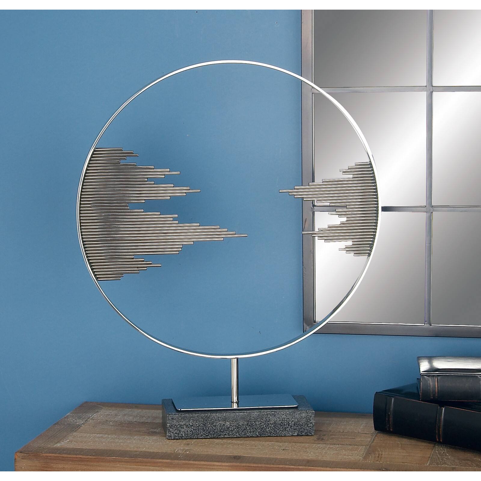 23" Black Abstract Stainless Steel Sculpture
