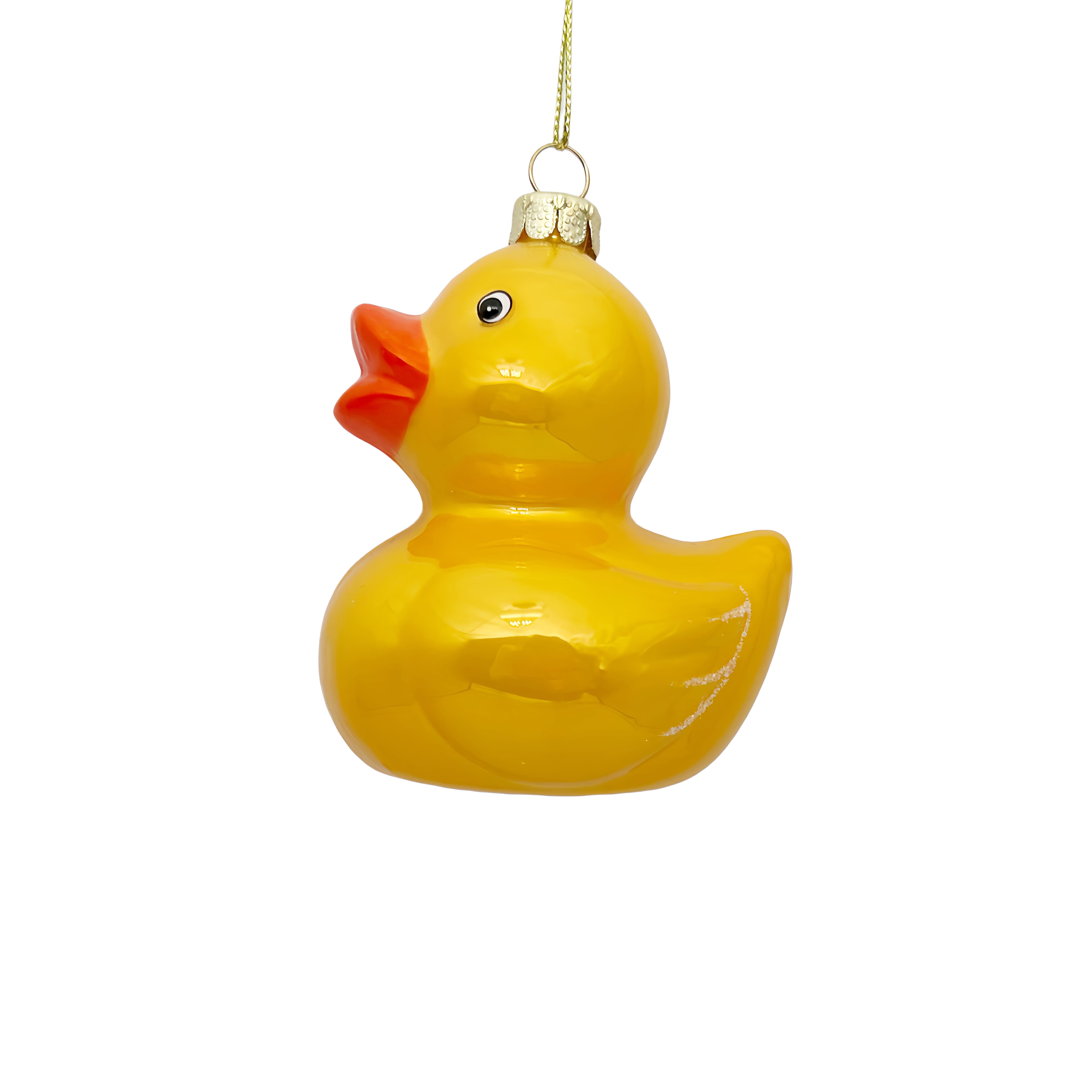 3.5" Yellow Duck Glass Ornament by Ashland®