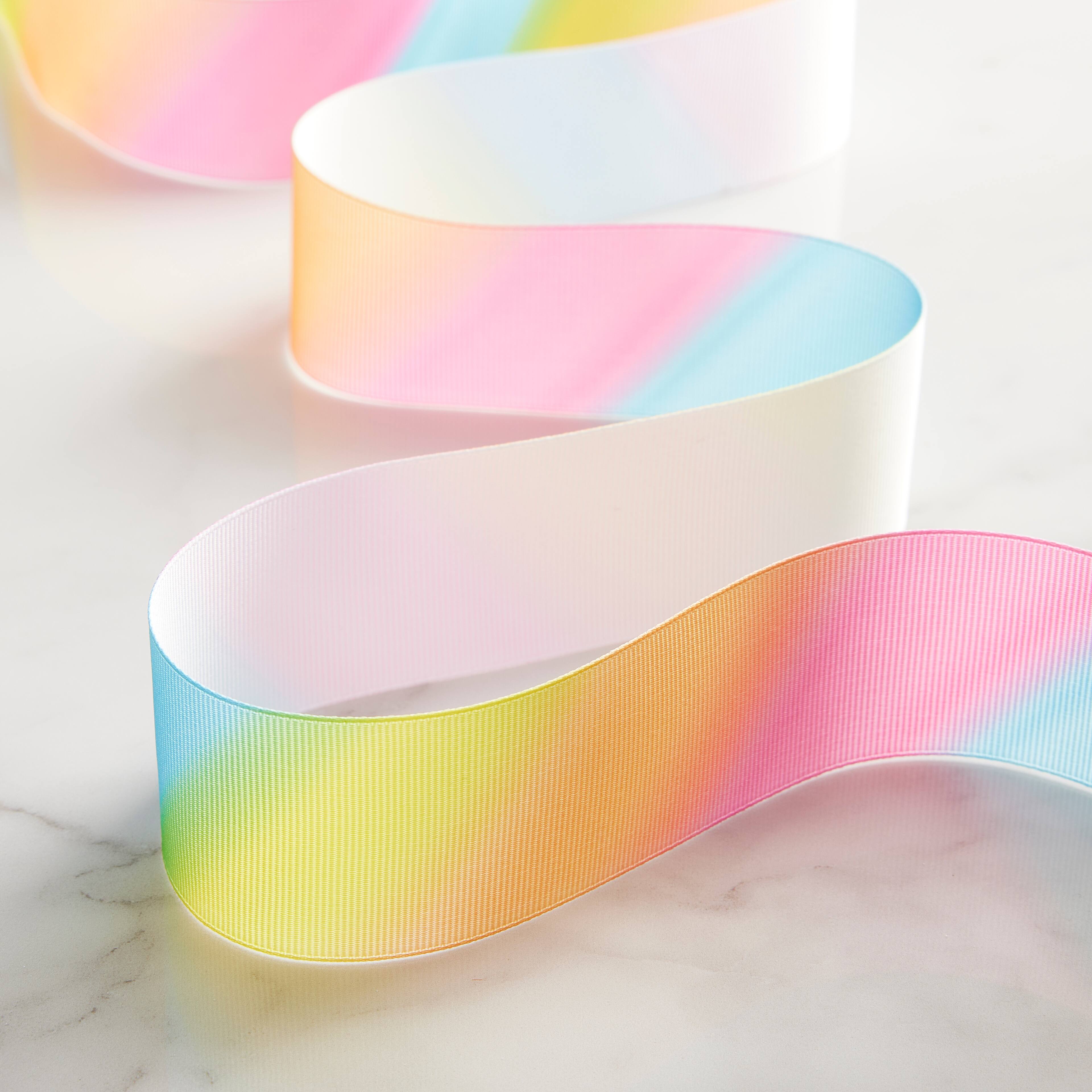 12 Pack: 1.5" x 3yd. Grosgrain Wired Ombre Ribbon by Celebrate It®