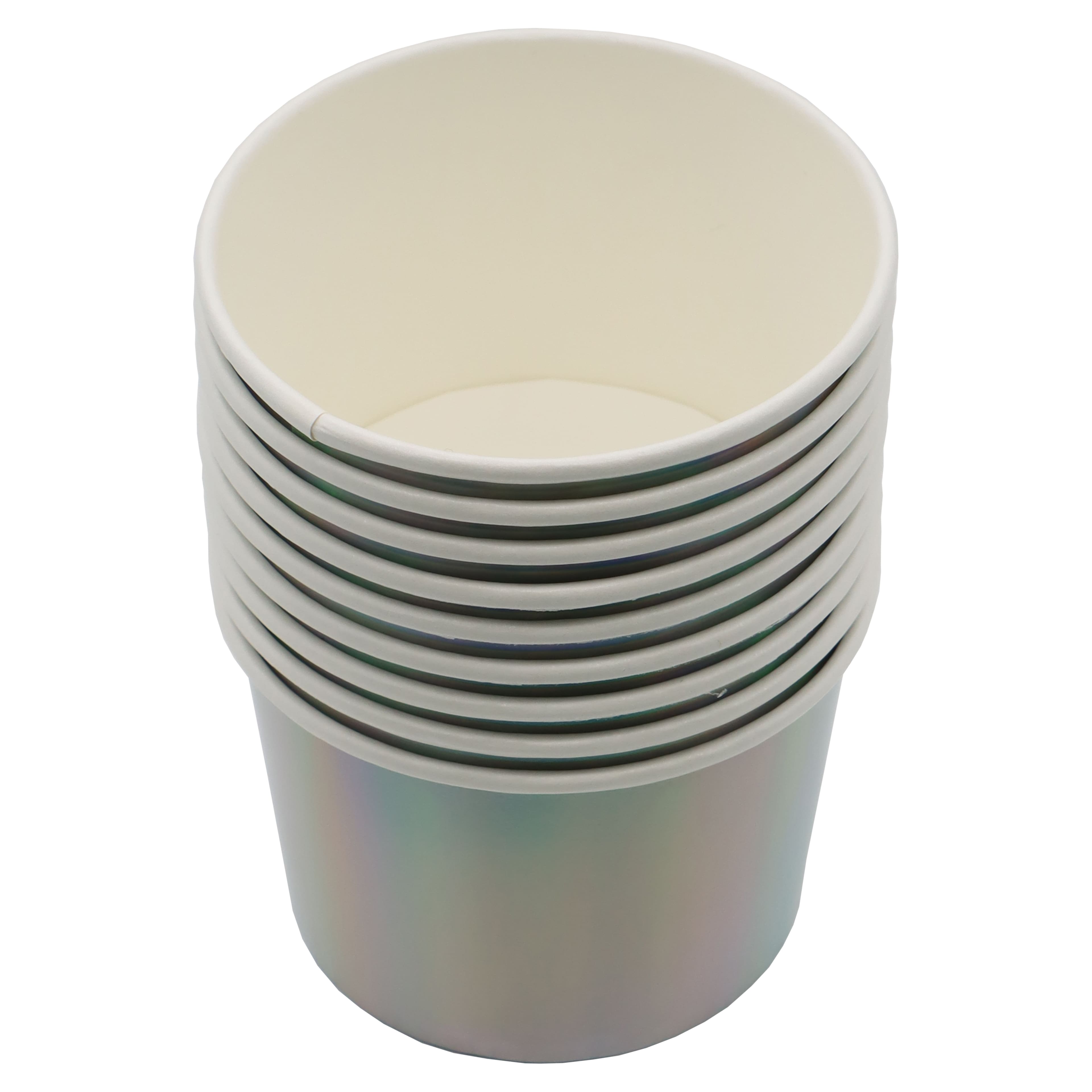 12 Packs: 10 ct. (120 total) 8oz. Iridescent Snack Cups by Celebrate It™
