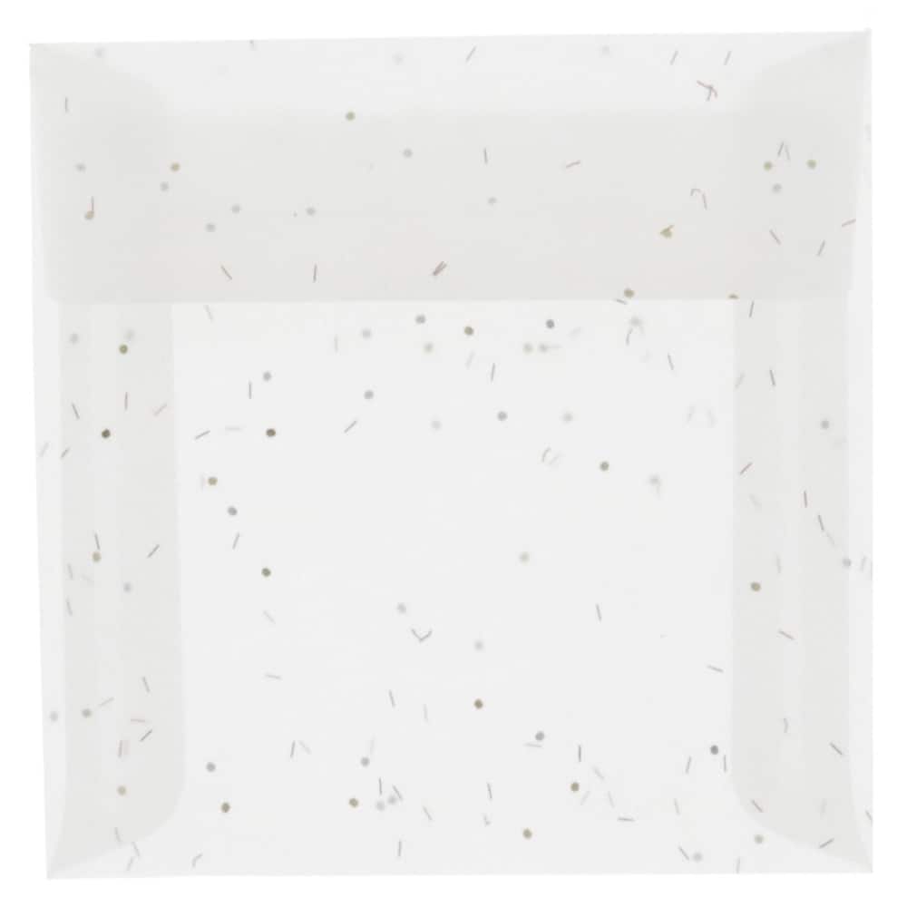JAM Paper 6.5" x 6.5" Square Translucent Vellum Envelopes
