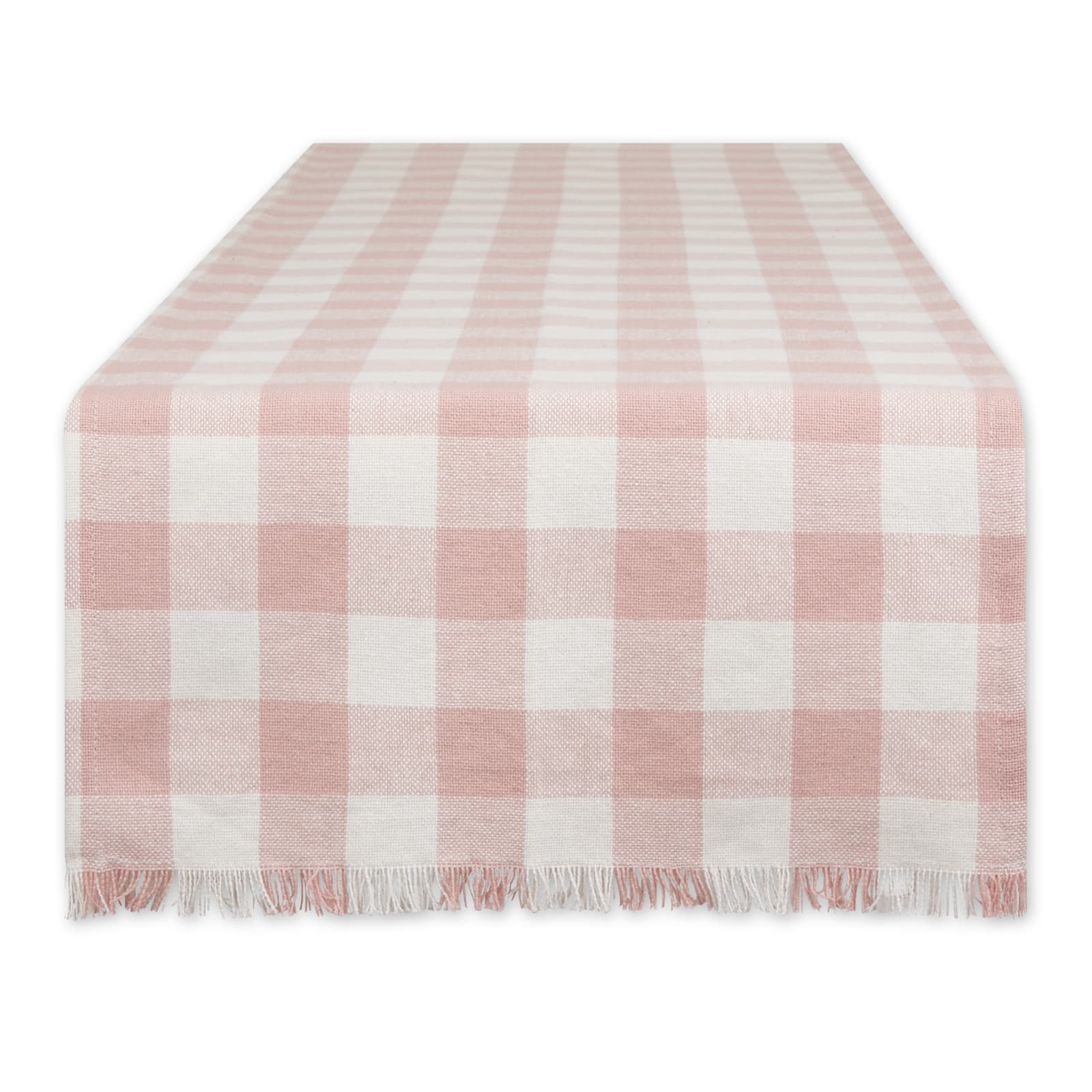 DII® 72" Heavyweight Check Fringed Table Runner