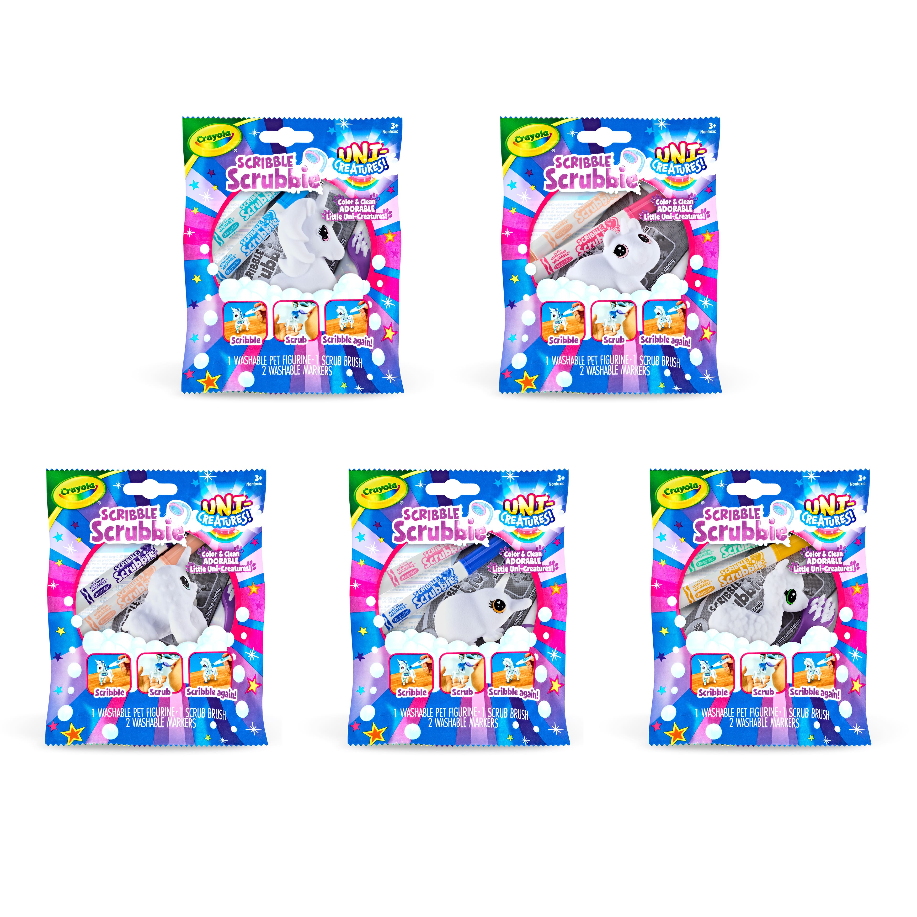 Assorted Crayola® Scribble Scrubbie® Uni-Creature, 1pc.
