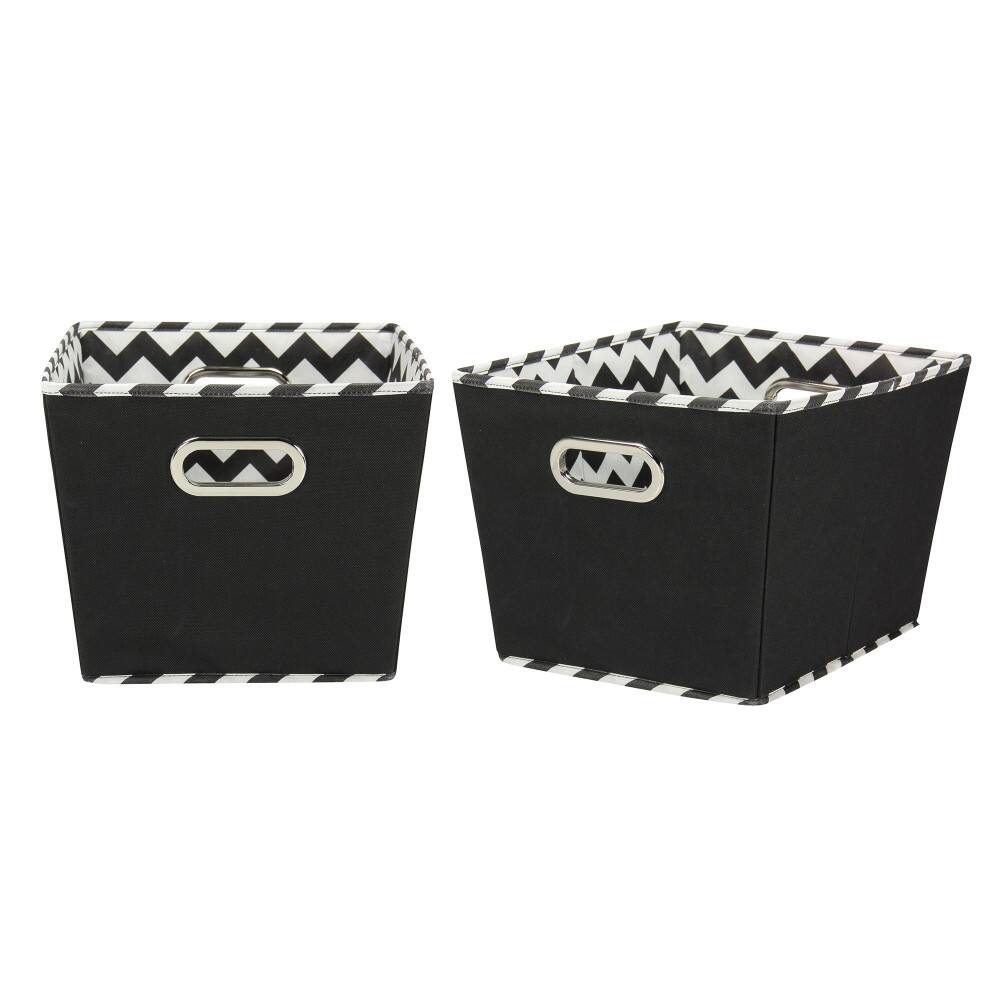 Household Essentials Chevron Fabric Tapered Storage Bins