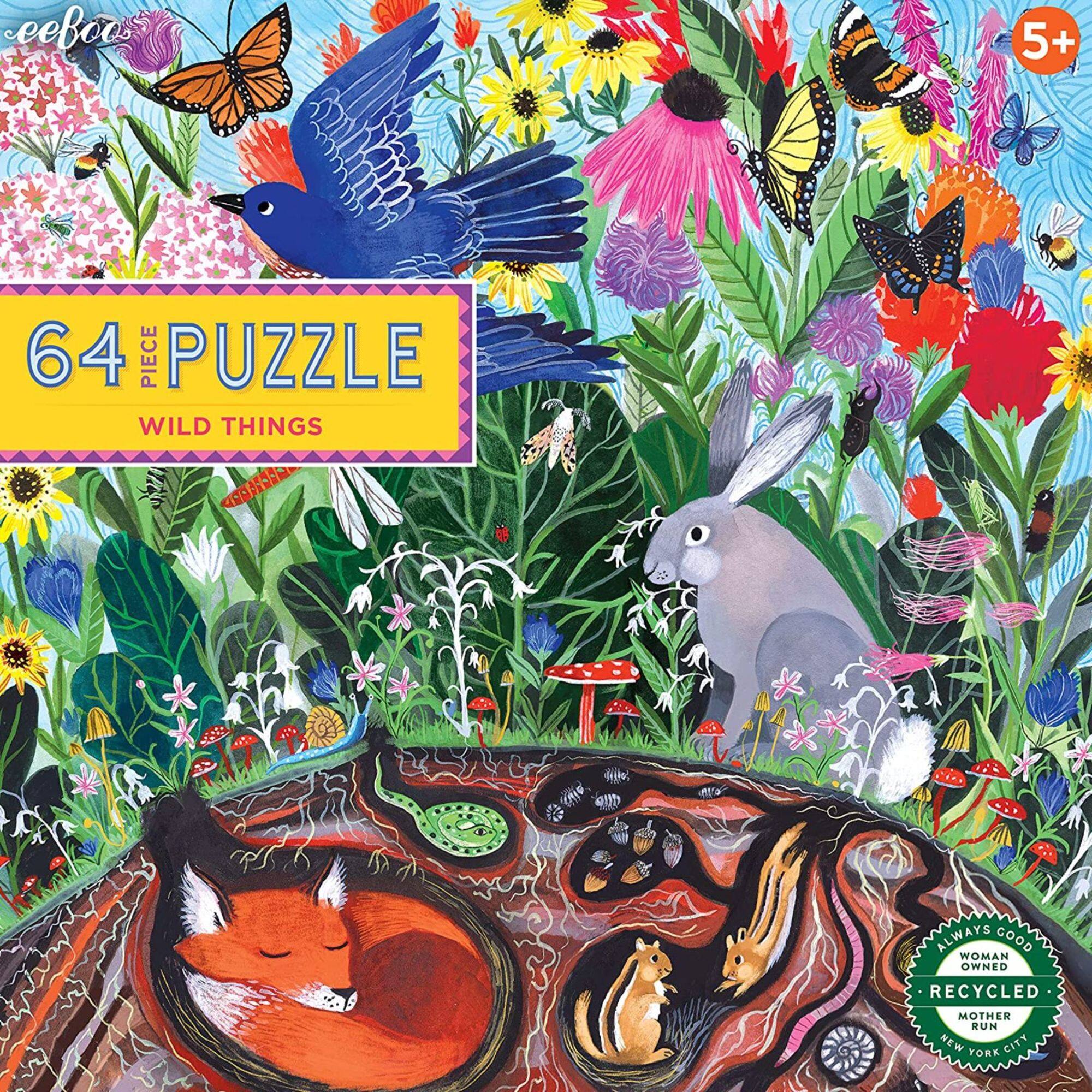 eeBoo Wild Things 64 Piece Jigsaw Puzzle