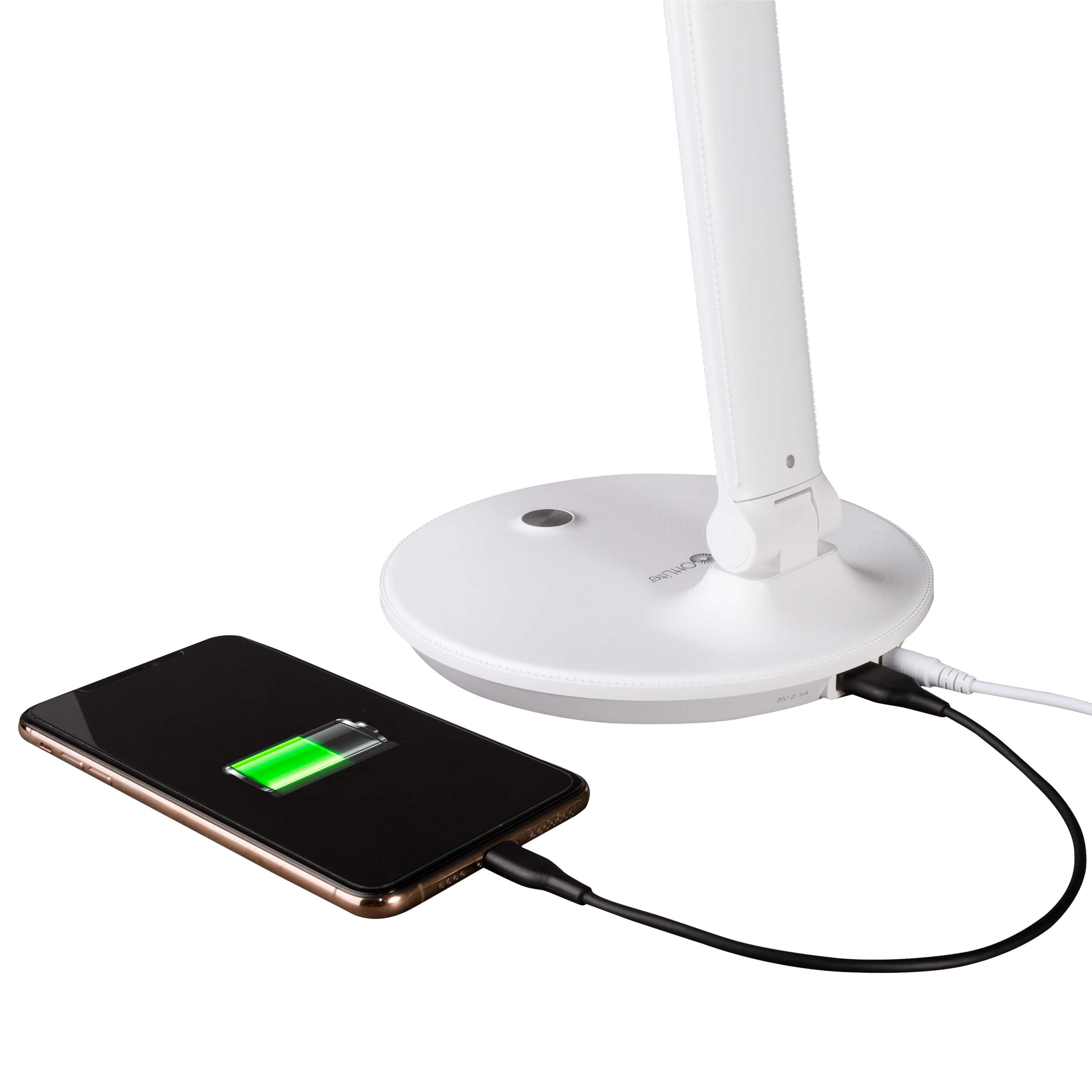 OttLite Wellness Series 26" White Emerge LED Desk Lamp