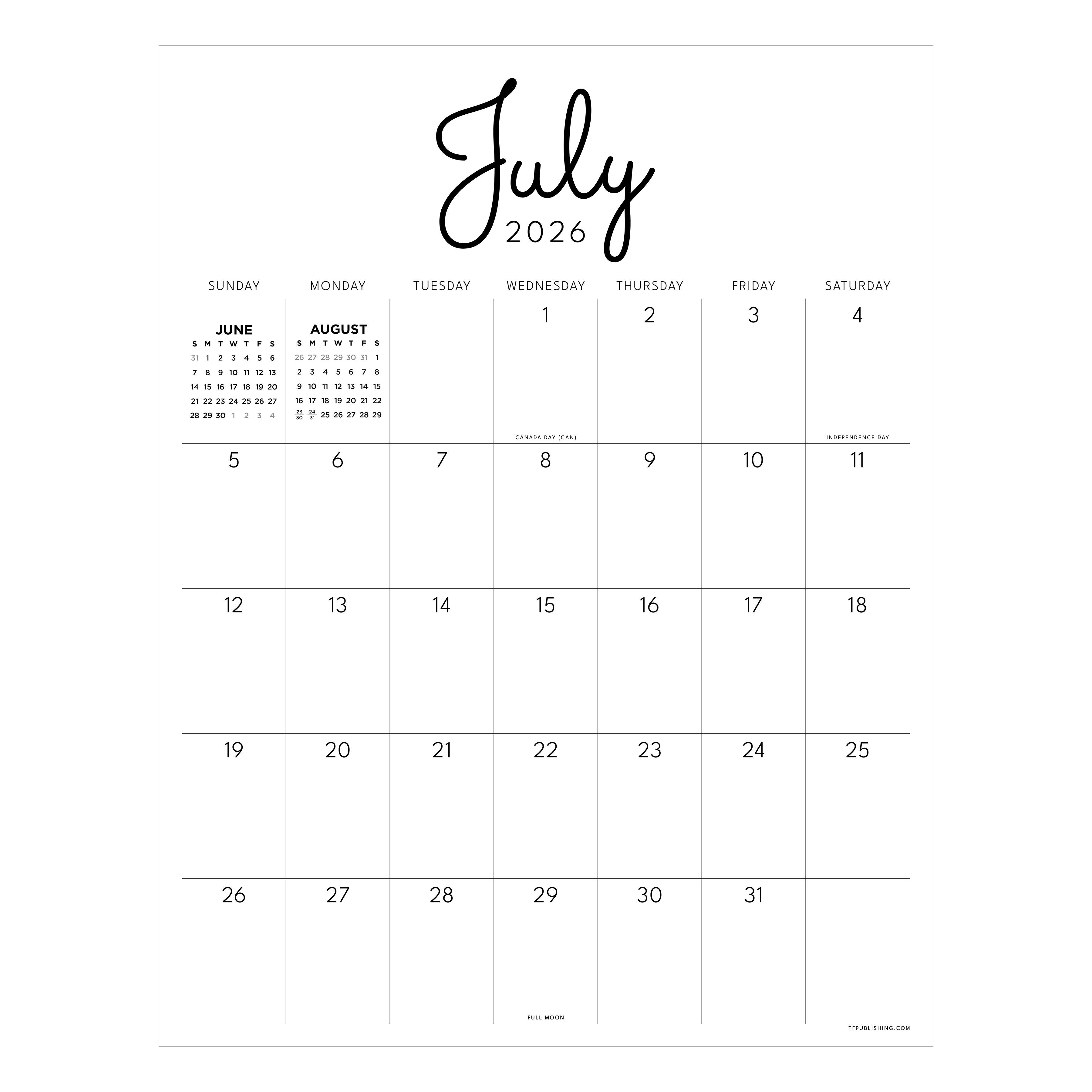 TF Publishing Large 2026-27 Art Poster Wall Calendar
