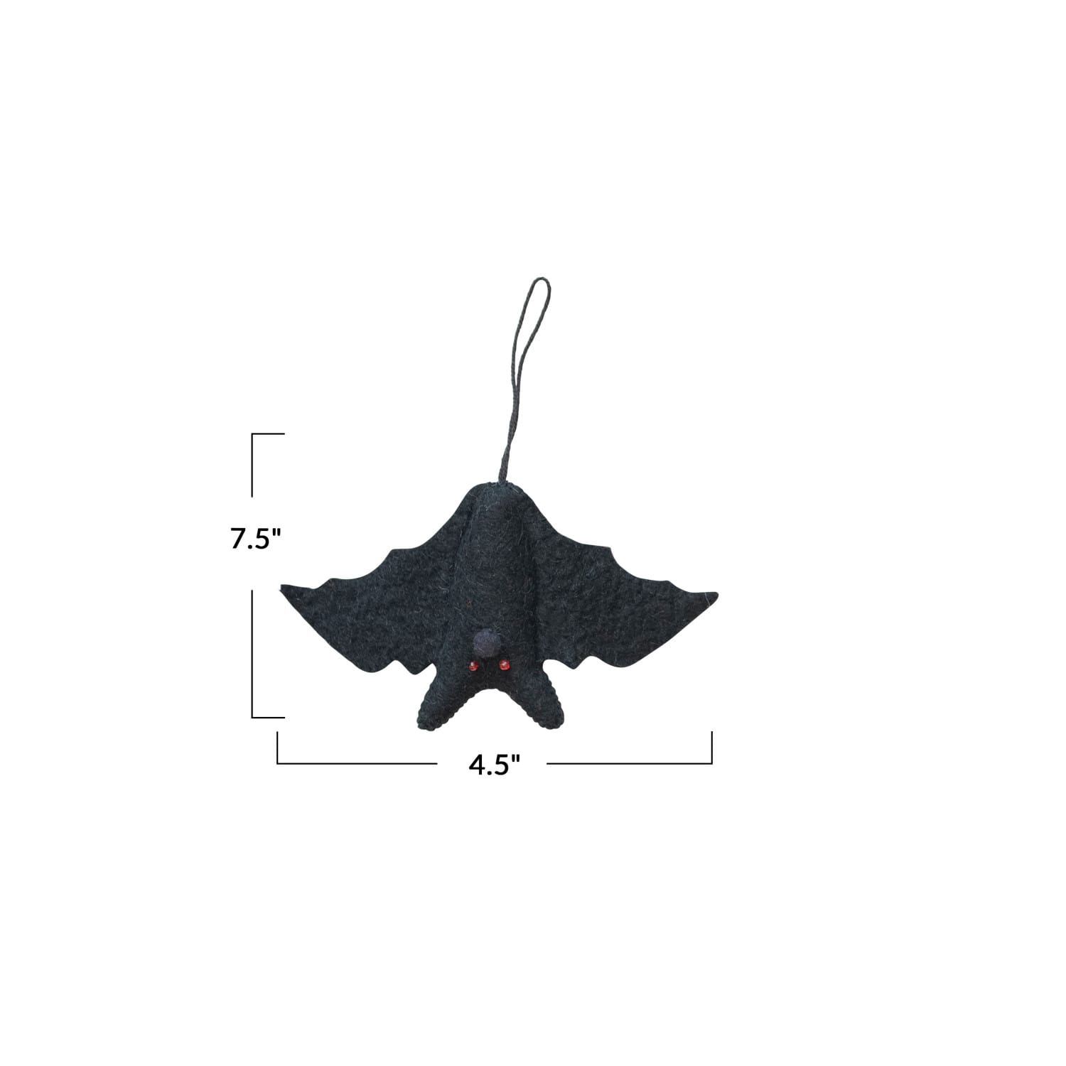 Hello Honey® Black Wool Felt Bat Ornament