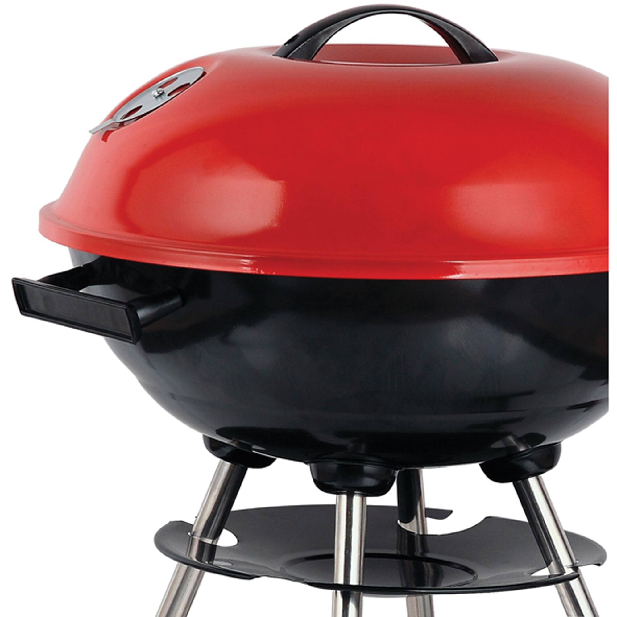 Brentwood 17" Portable Charcoal BBQ Grill with Wheels
