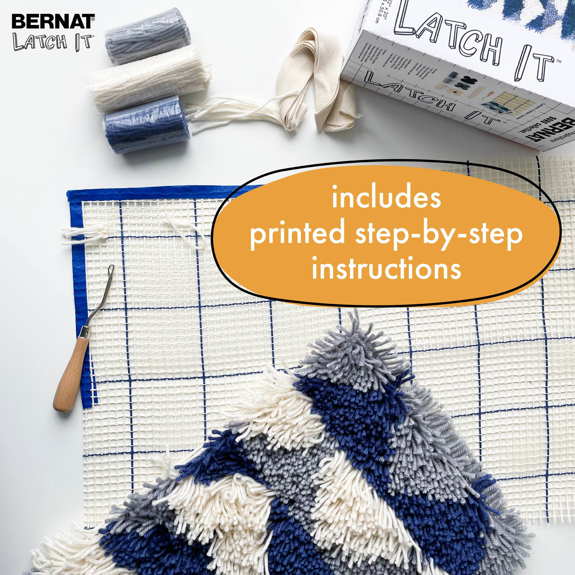 Bernat® Latch It™ Winding Road Boho Yarn Kit