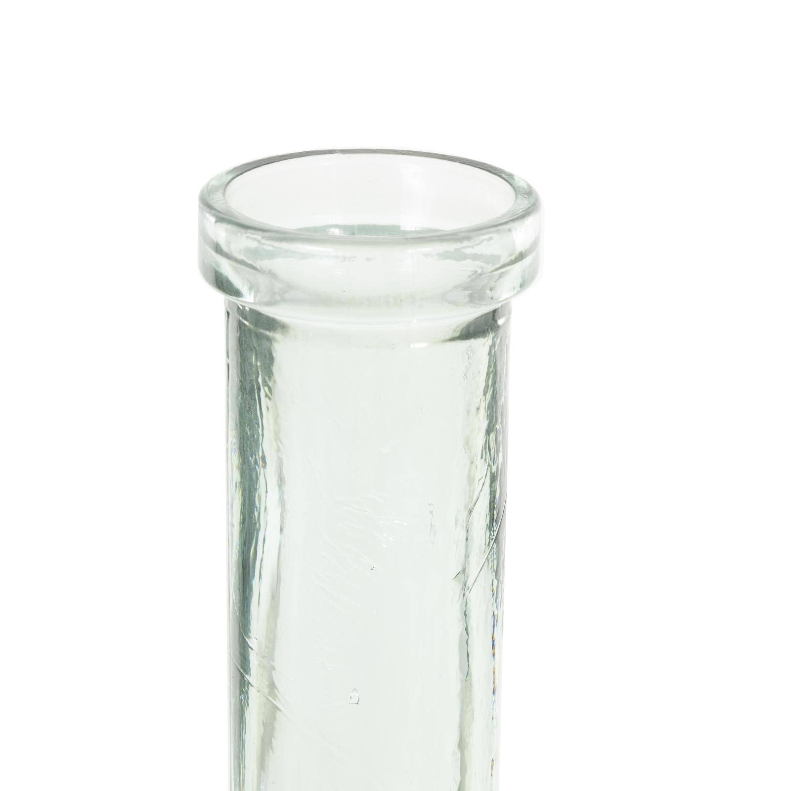 Teal Recycled Glass Handmade Tall Ombre Floor Vase
