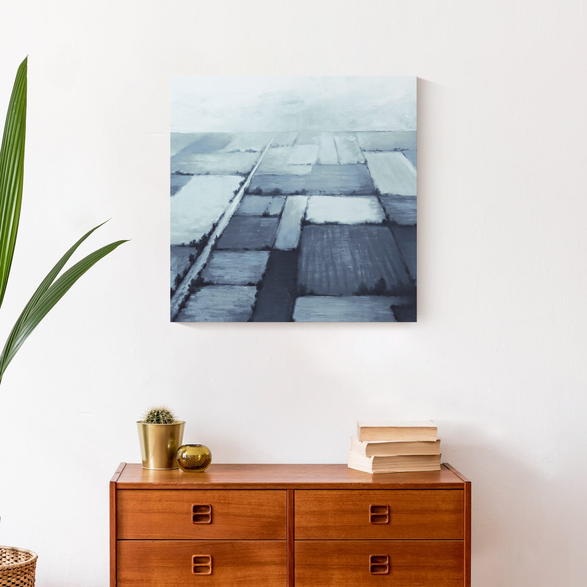 Blue Farmland 20" x 20" Canvas Wall Art