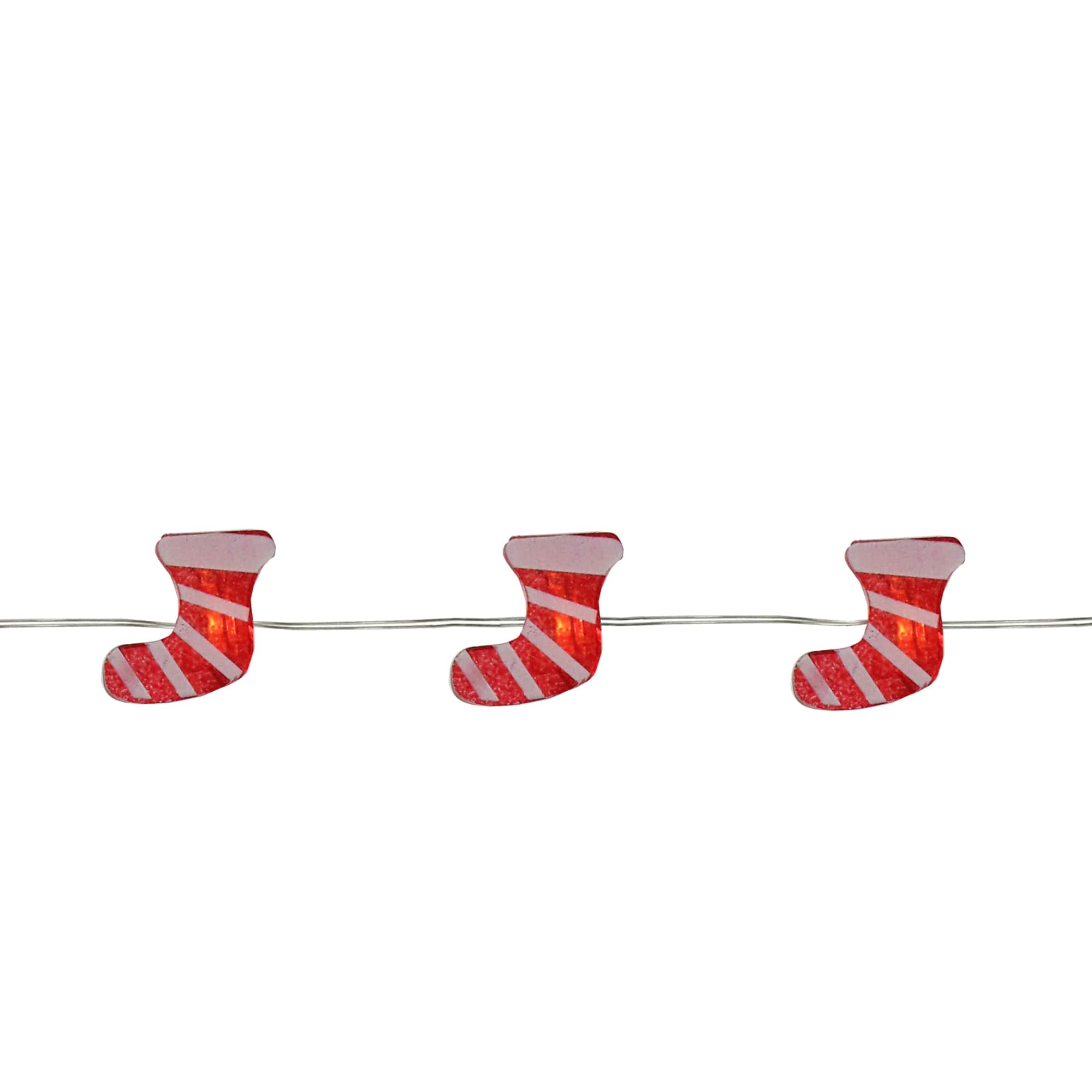 20ct. Warm White & Red LED Fairy Mini Christmas String Lights