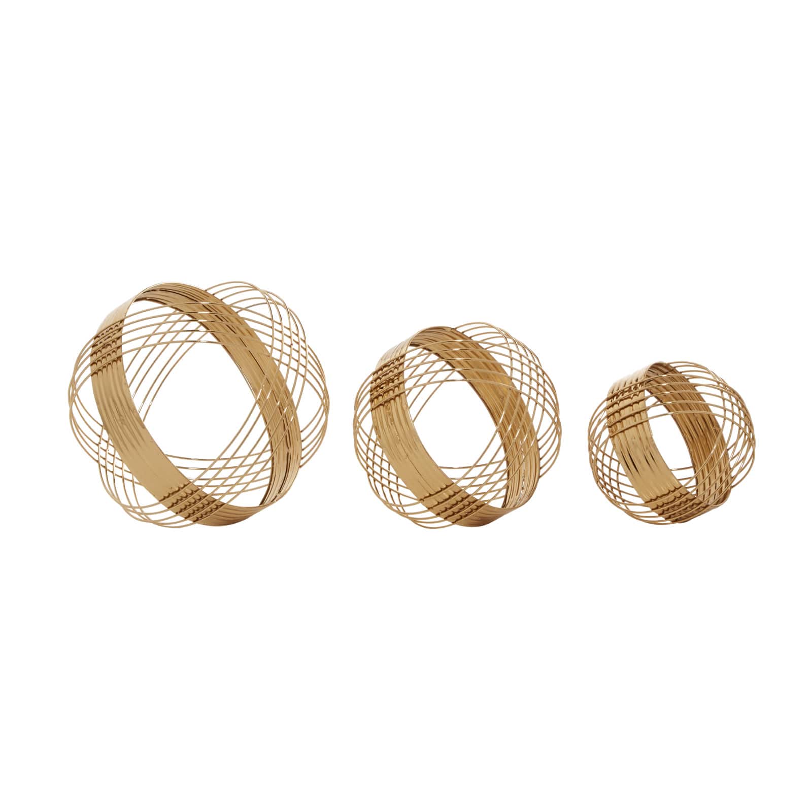 CosmoLiving by Cosmopolitan Gold Metal Decorative Orb Set