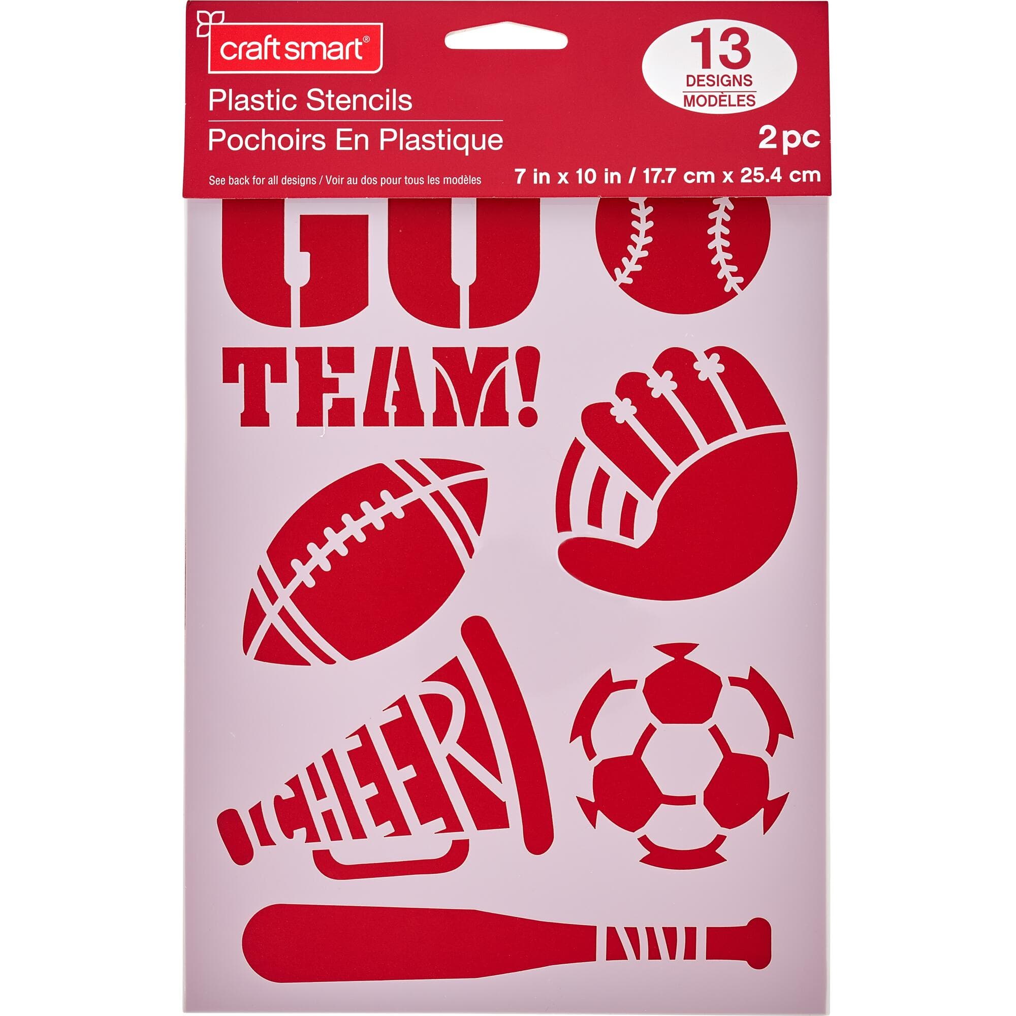 Team Sport Stencils, 7" x 10" by Craft Smart®