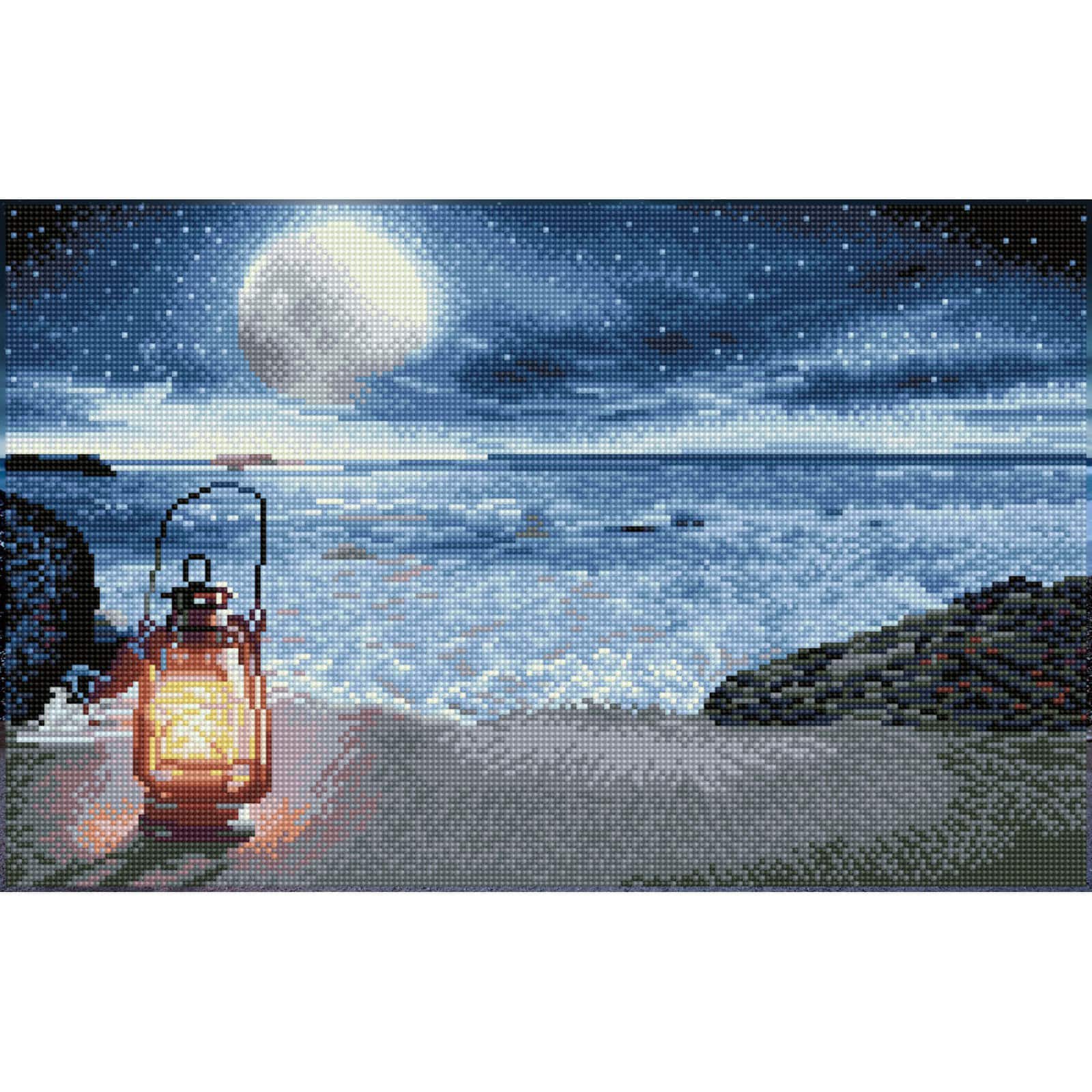 Diamond Dotz® Intermediate Seaside Vigil Pre-Framed Diamond Painting Kit