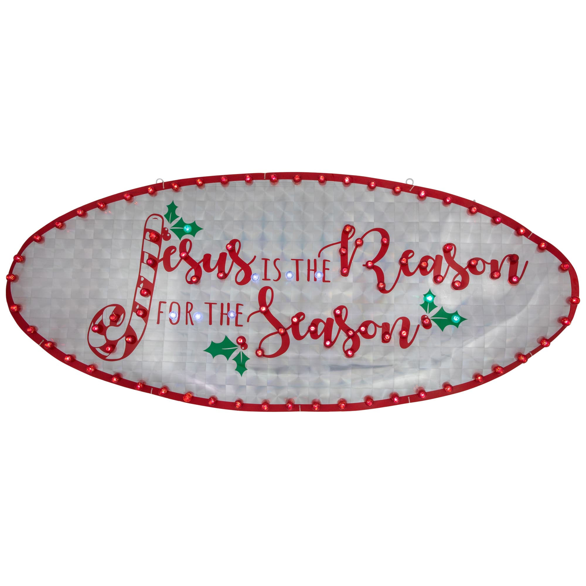 43" LED Holographic Merry Christmas Sign Outdoor Décor