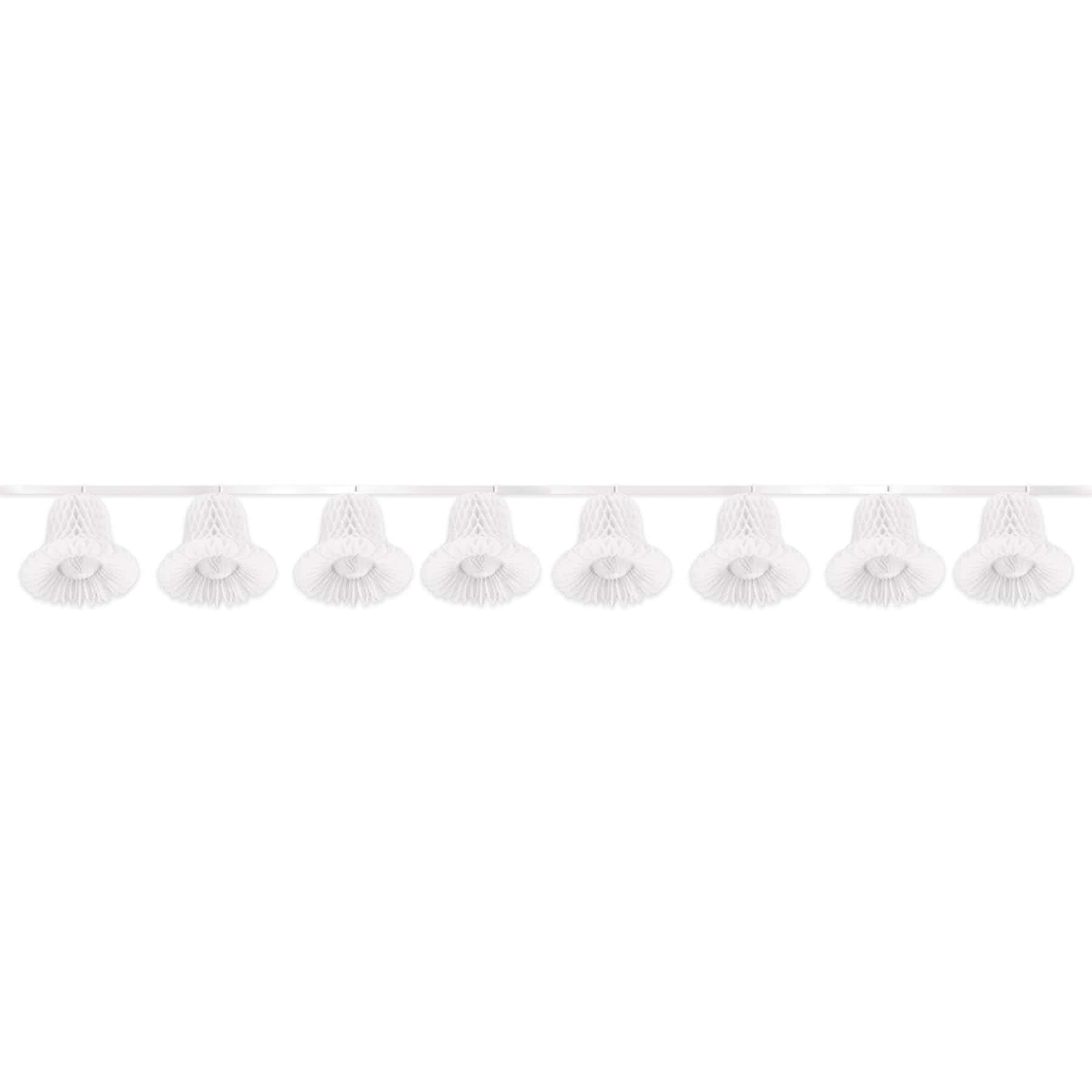 Beistle 24ft. White Tissue Bell Streamer