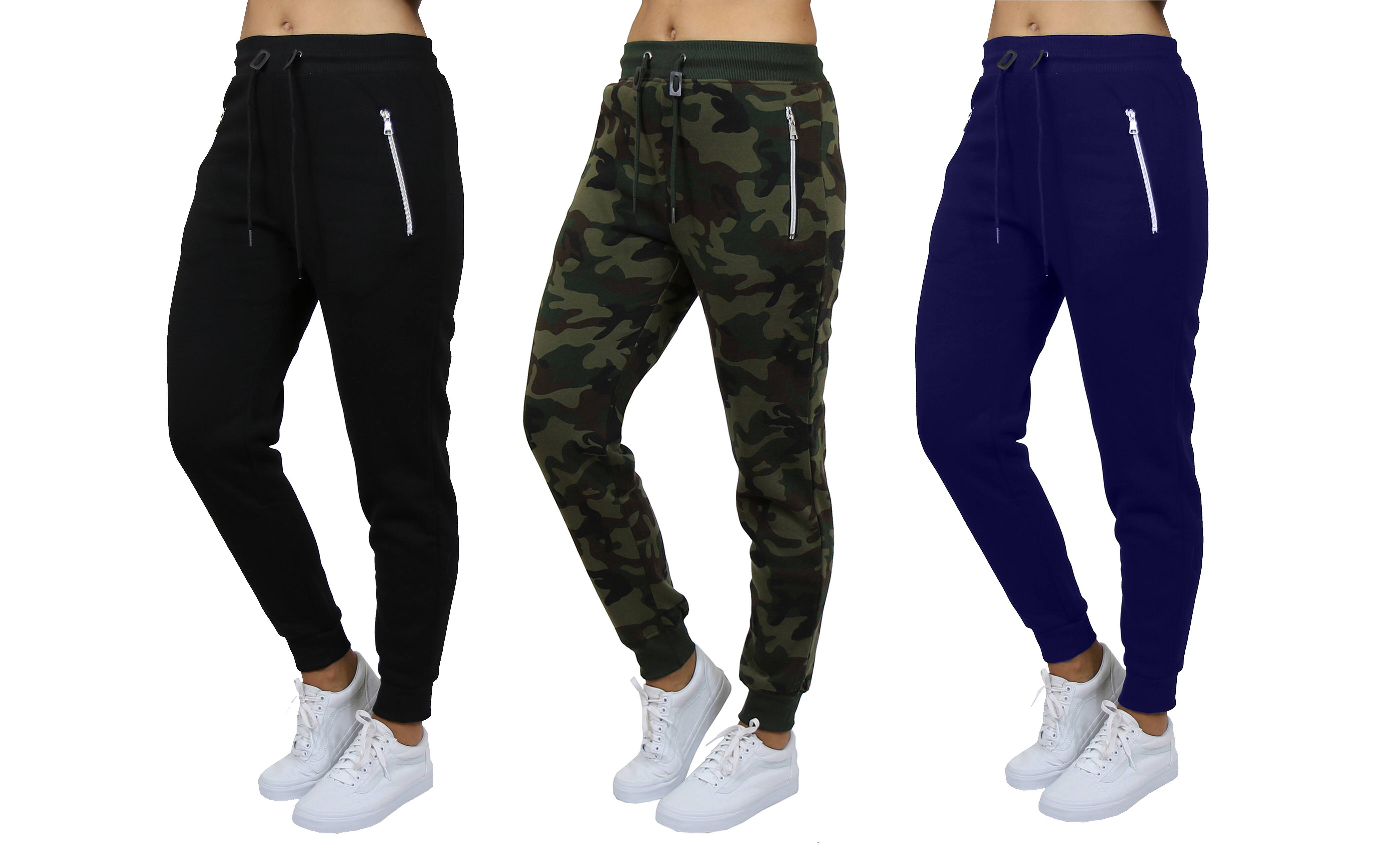 Galaxy by Harvic Women's Relaxed-Fit Jogger Sweatpants 3 Pack