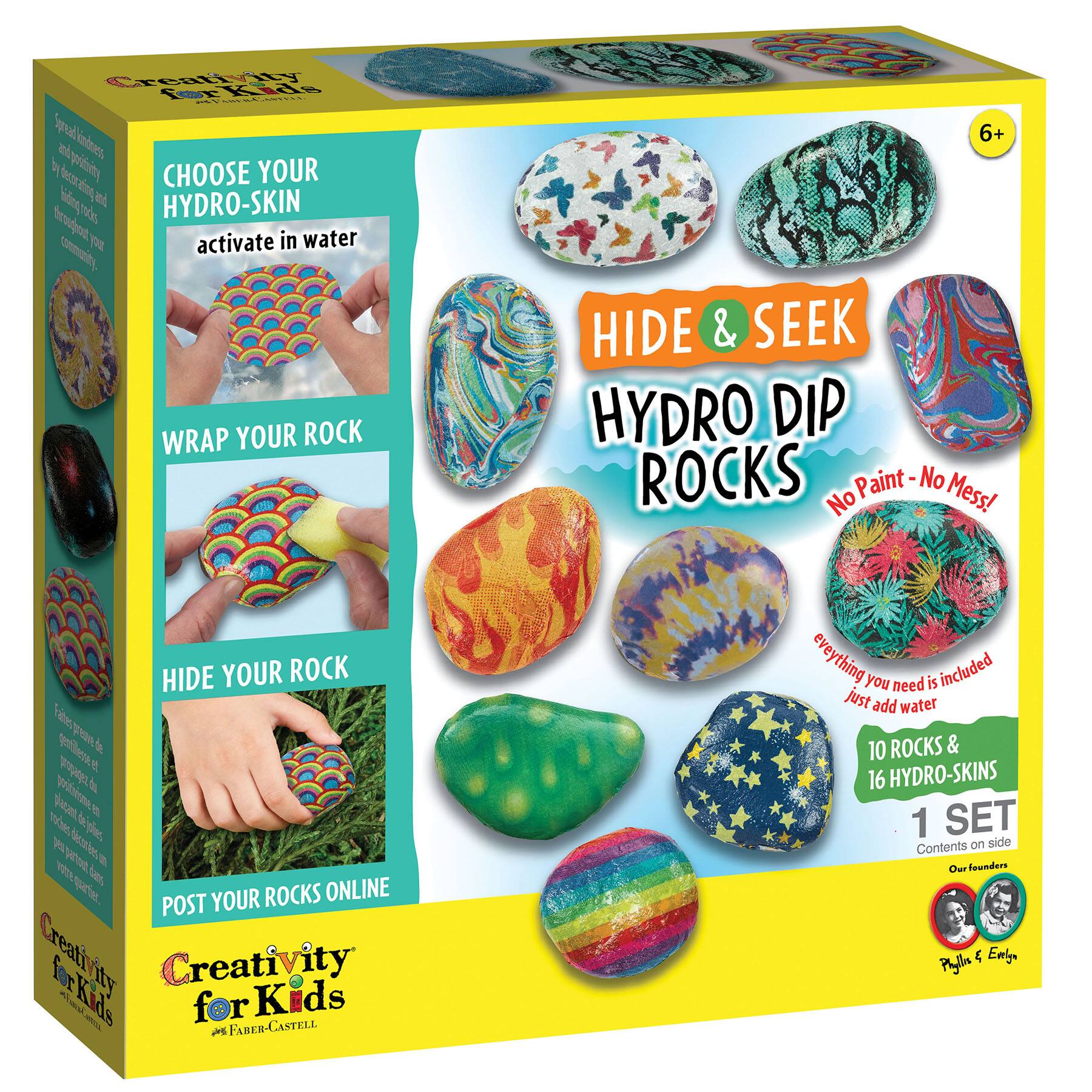 Creativity for Kids® Hide & Seek Hydro Dip Rock Painting Set