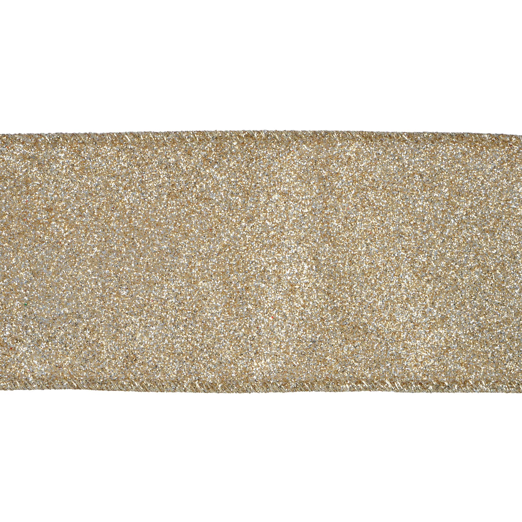 2.5" x 10yd. Gold Wired Glitter Ribbon by Celebrate It®