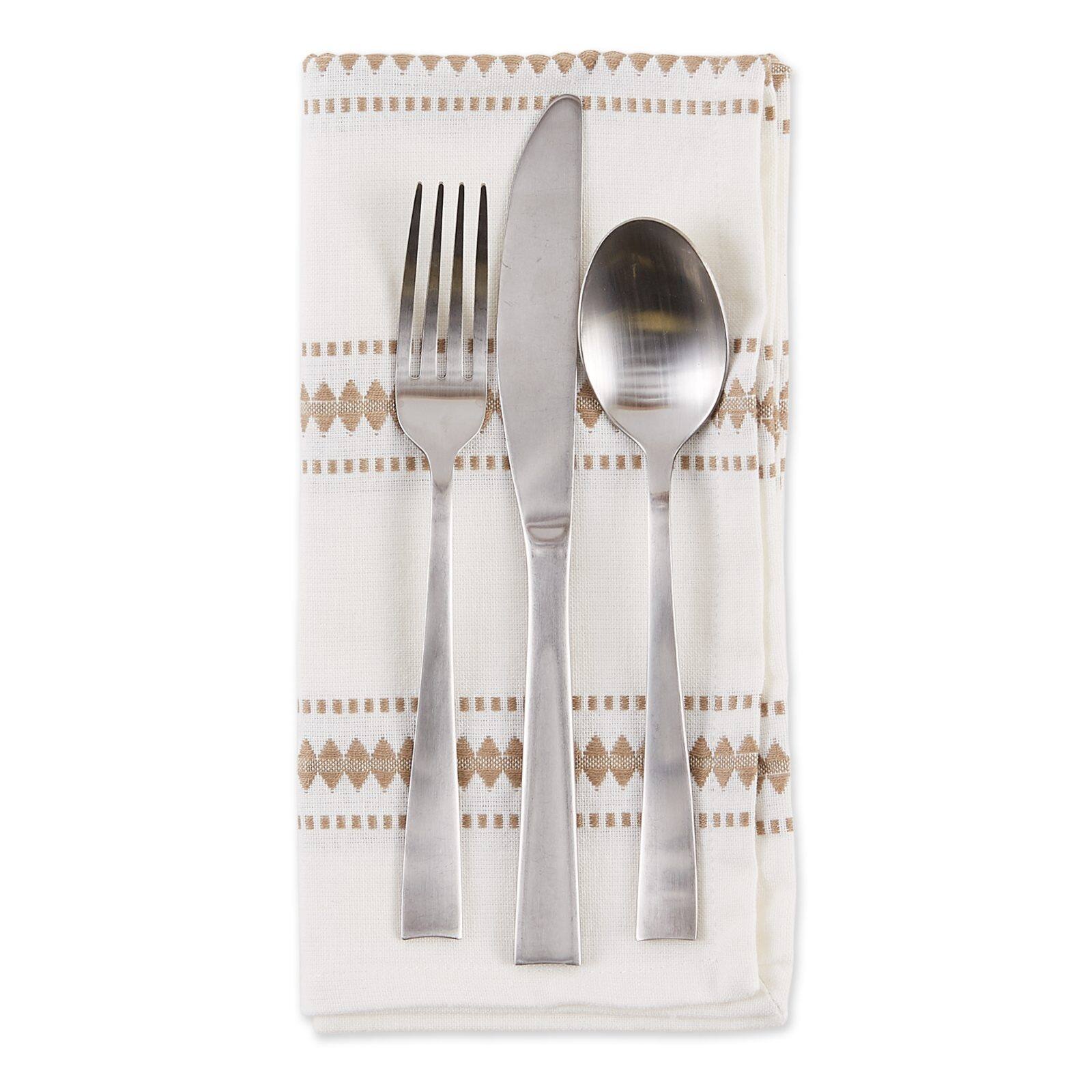 DII® Stone Zig Dobby Stripe Cloth Dinner Napkins, 6ct.