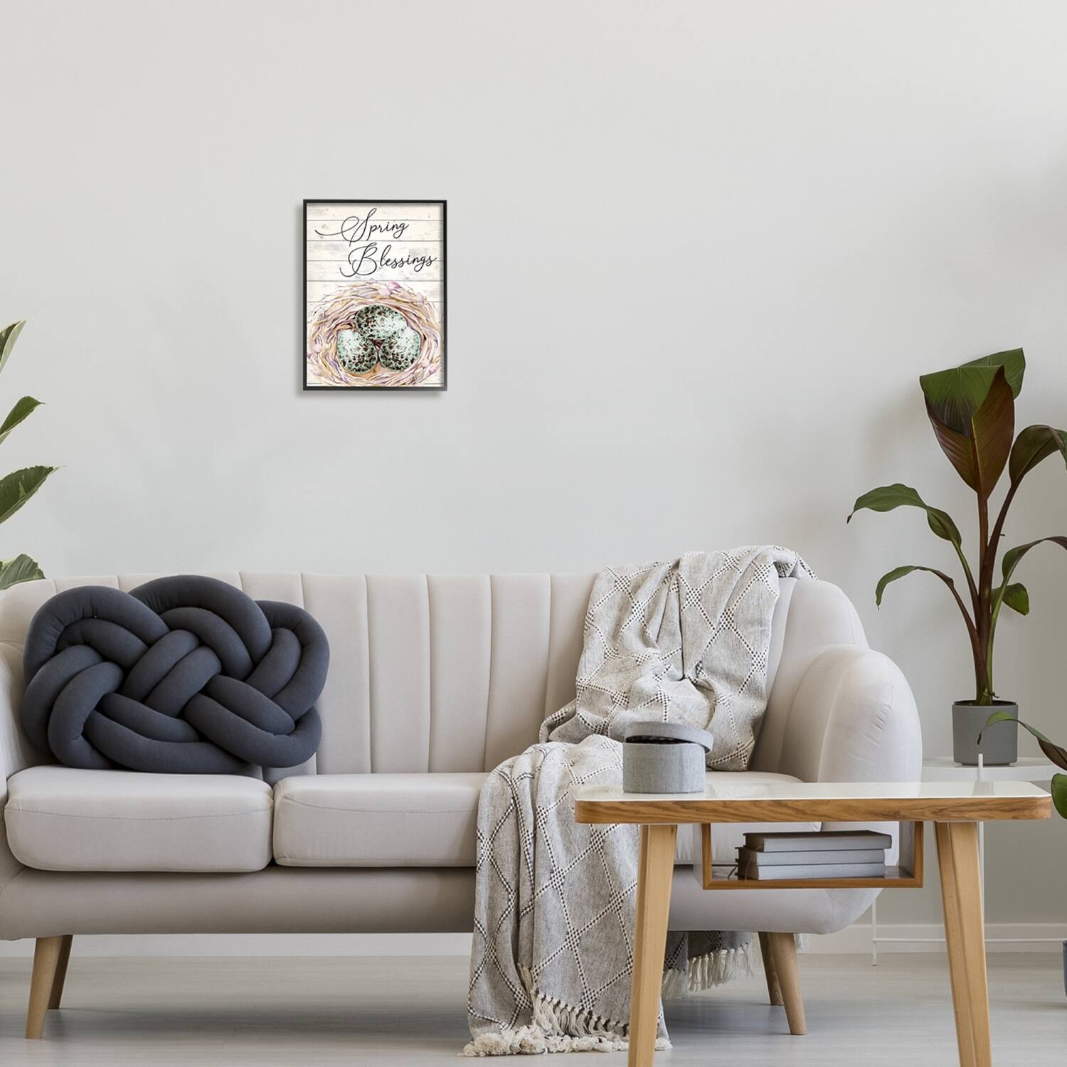 Stupell Industries Spring Blessings Bird Nest Nature Framed Giclee Art