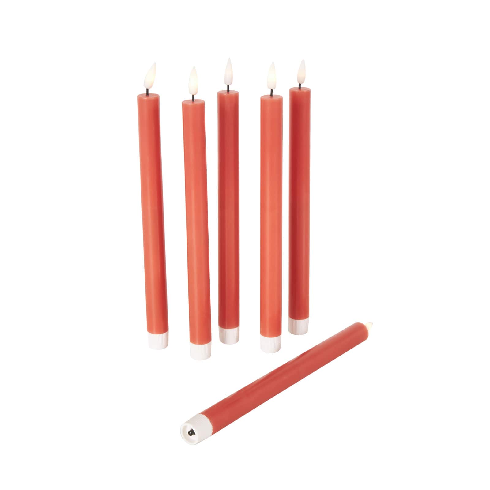 11" Flameless Wax Candles with Remote Control, 6ct.