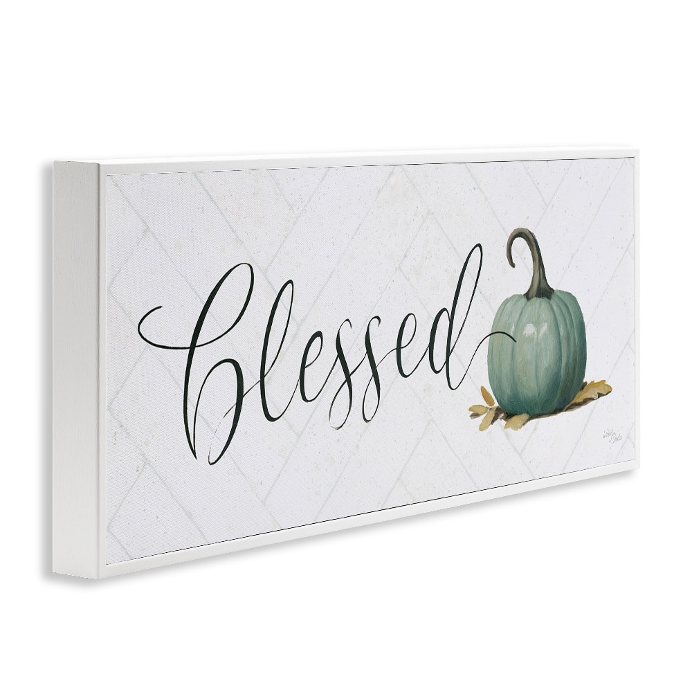 Stupell Industries Blessed with Pumpkin Framed Giclee Art