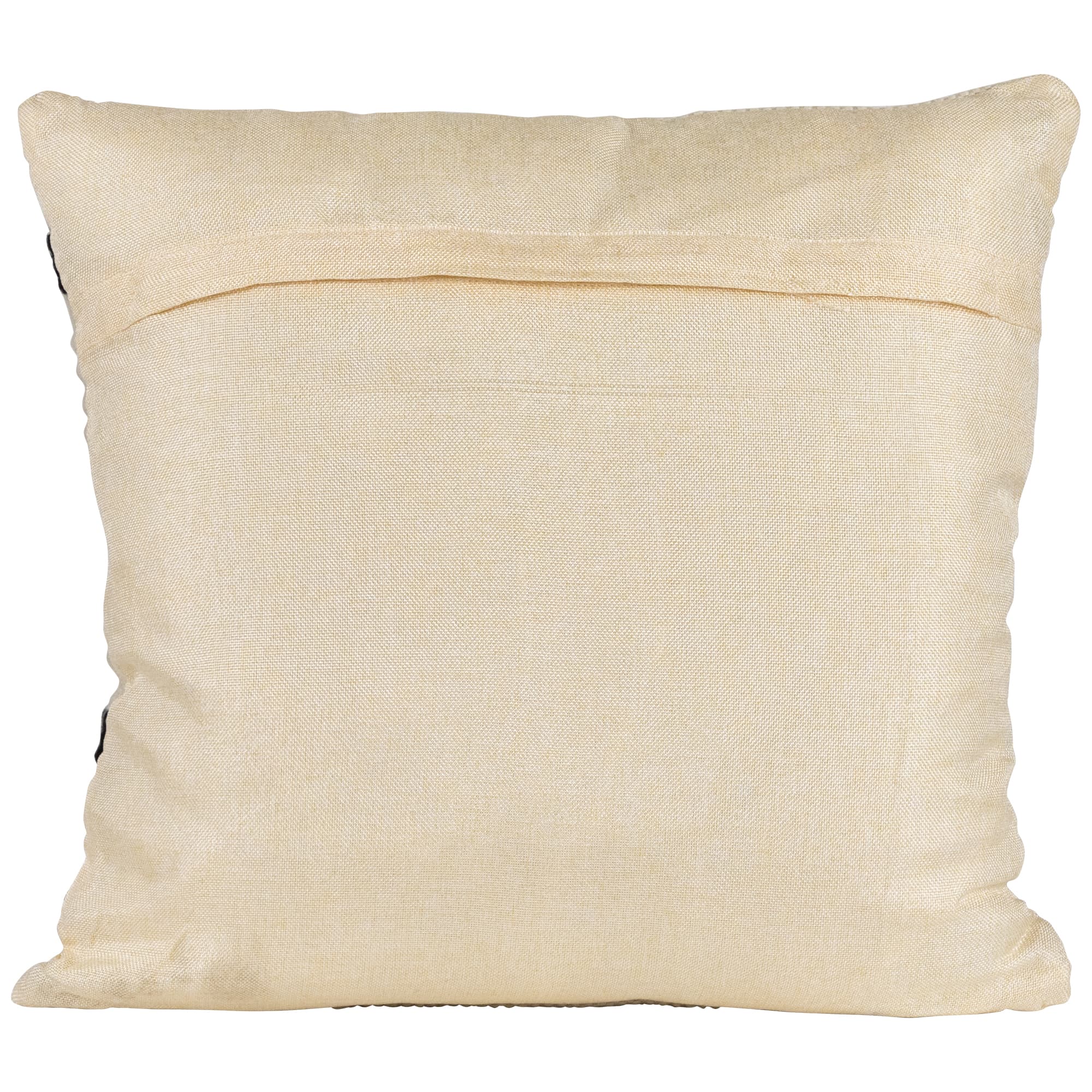 White & Black Outdoor Handloom Woven Square Cushion
