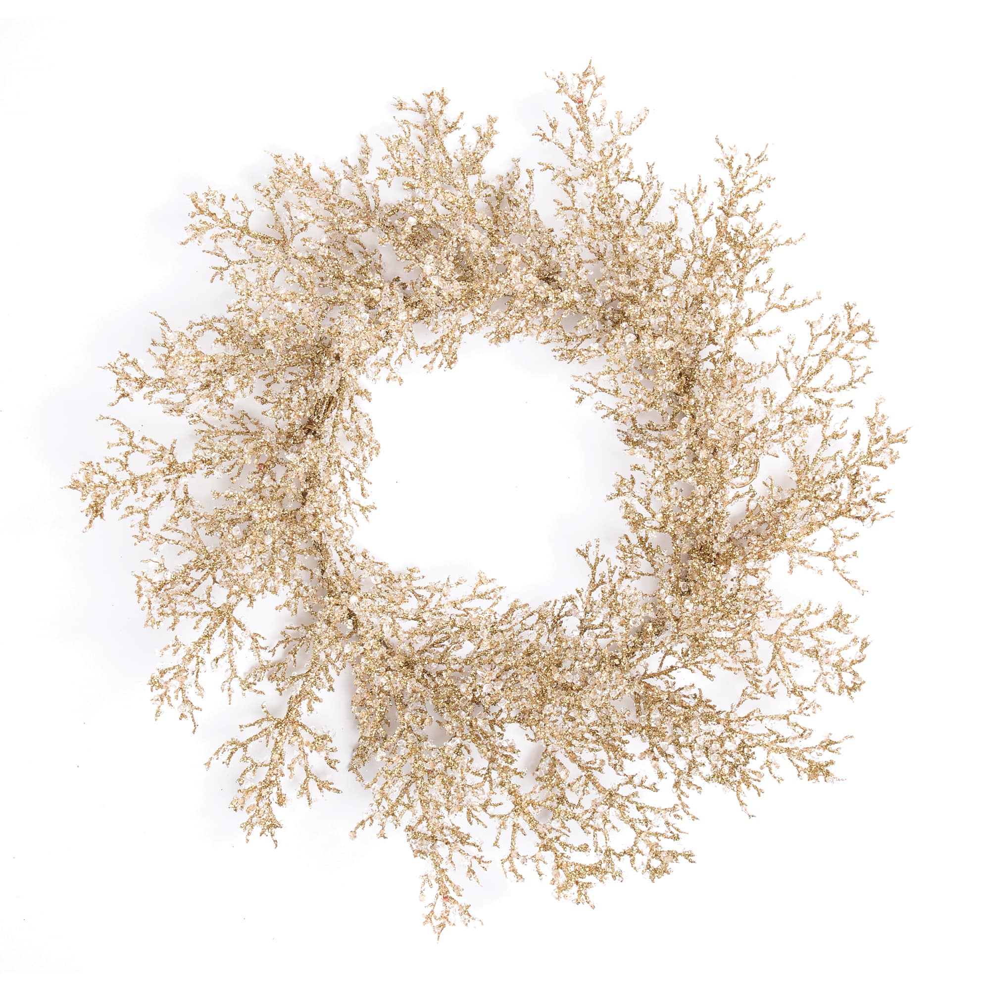 Melrose 24" Gold Iced Twig Wreath