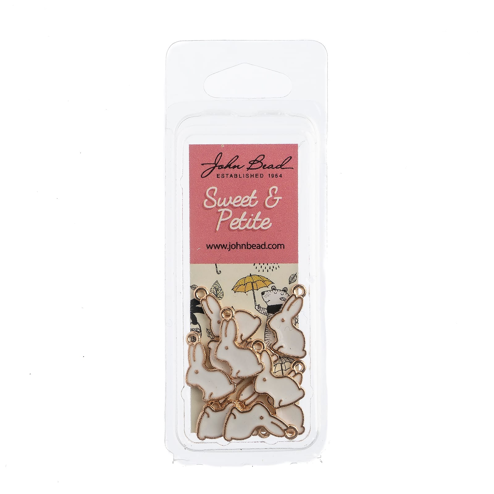 John Bead Sweet & Petite Bunny Rabbit Charms, 10ct.