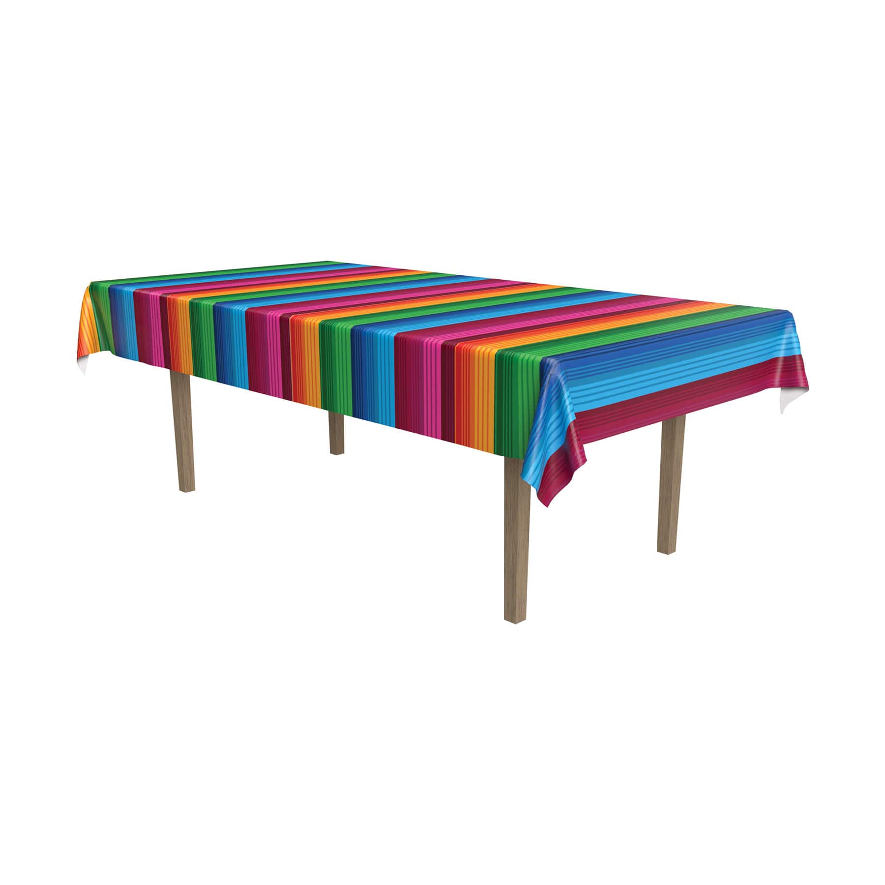 Beistle 55" x 90.5" Fiesta Serape Fabric Table Cover