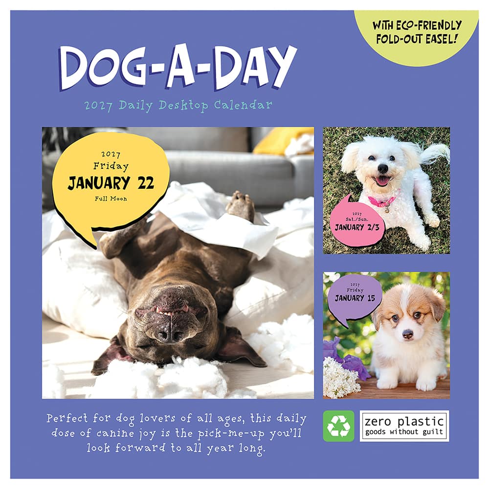 2027 Dog A Day Daily Desktop Calendar