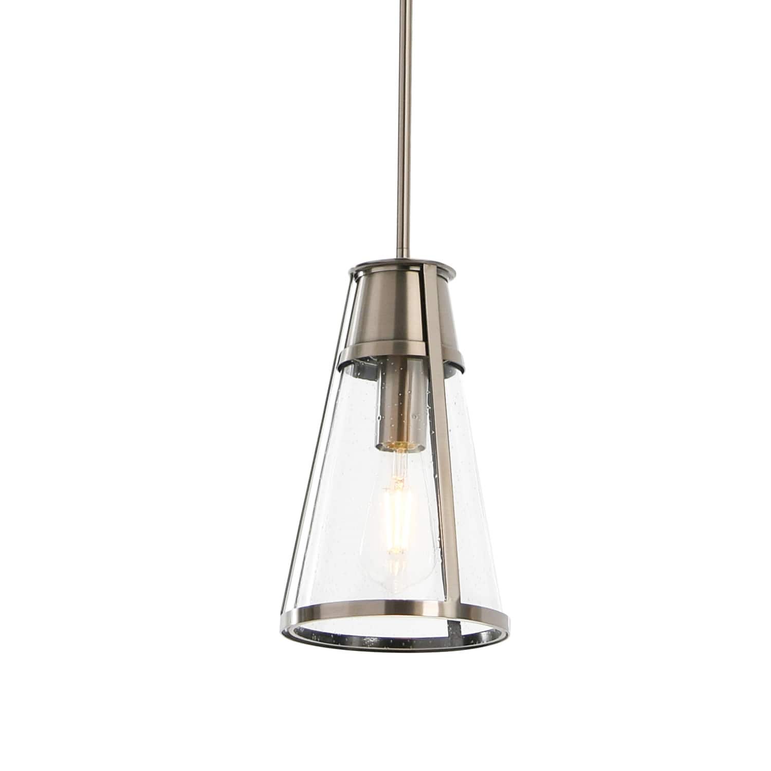 Hello Honey® Robert Stevenson Lighting Jaxon Metal & Seedy Glass Ceiling Light