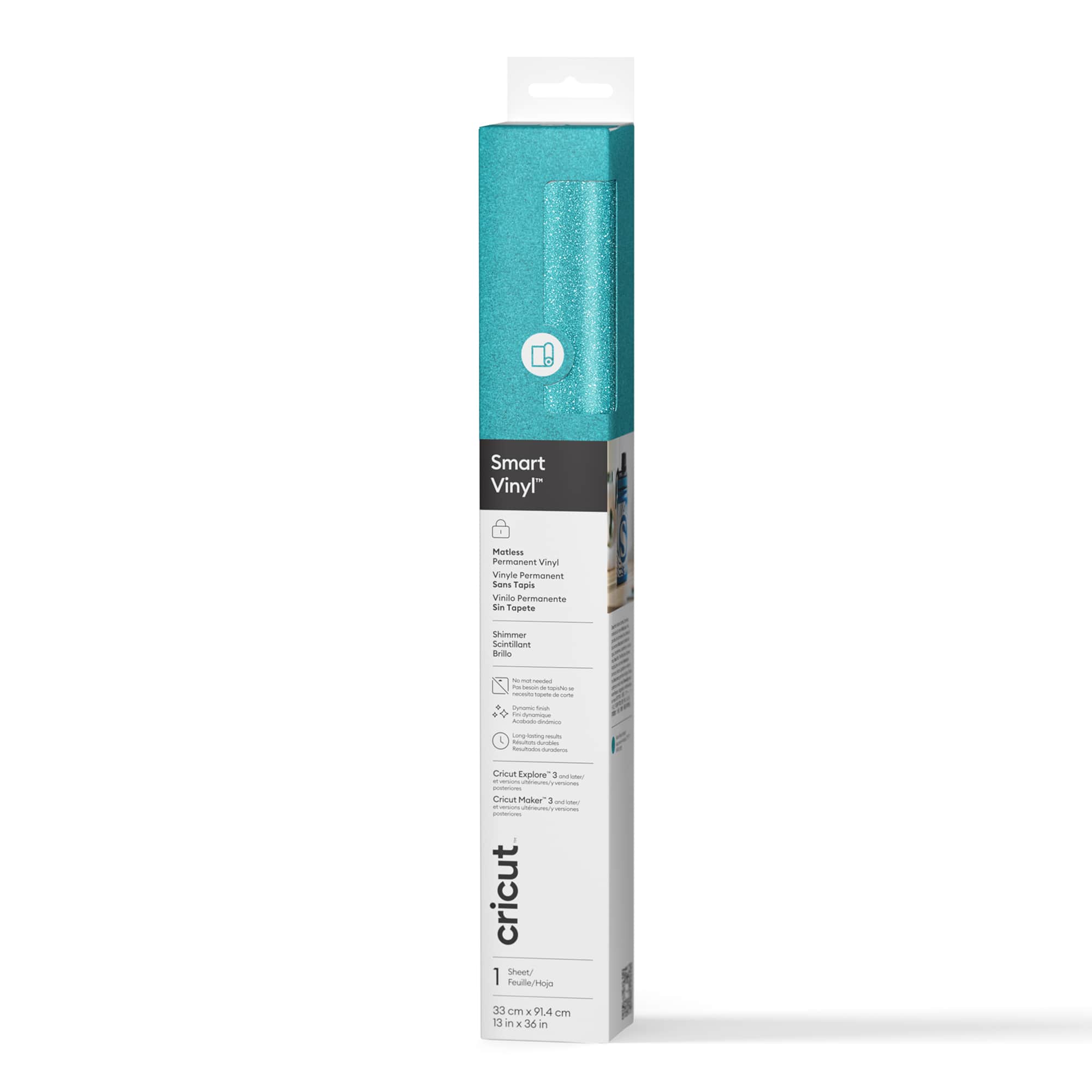 Cricut® Smart Vinyl™ Permanent Shimmer in Aqua Blue | 13" x 3ft | Michaels®