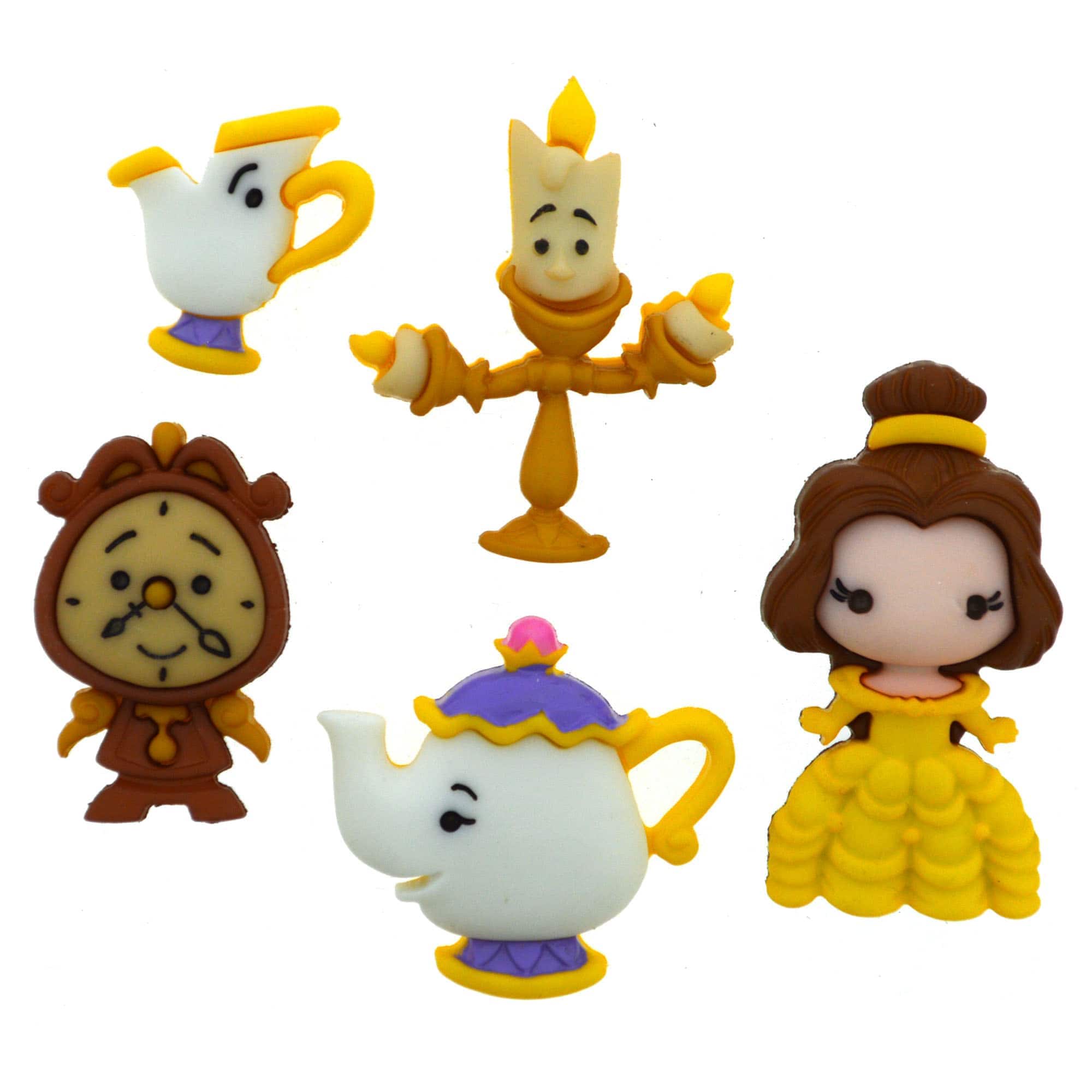 Disney® Belle & Friends Character Button Set