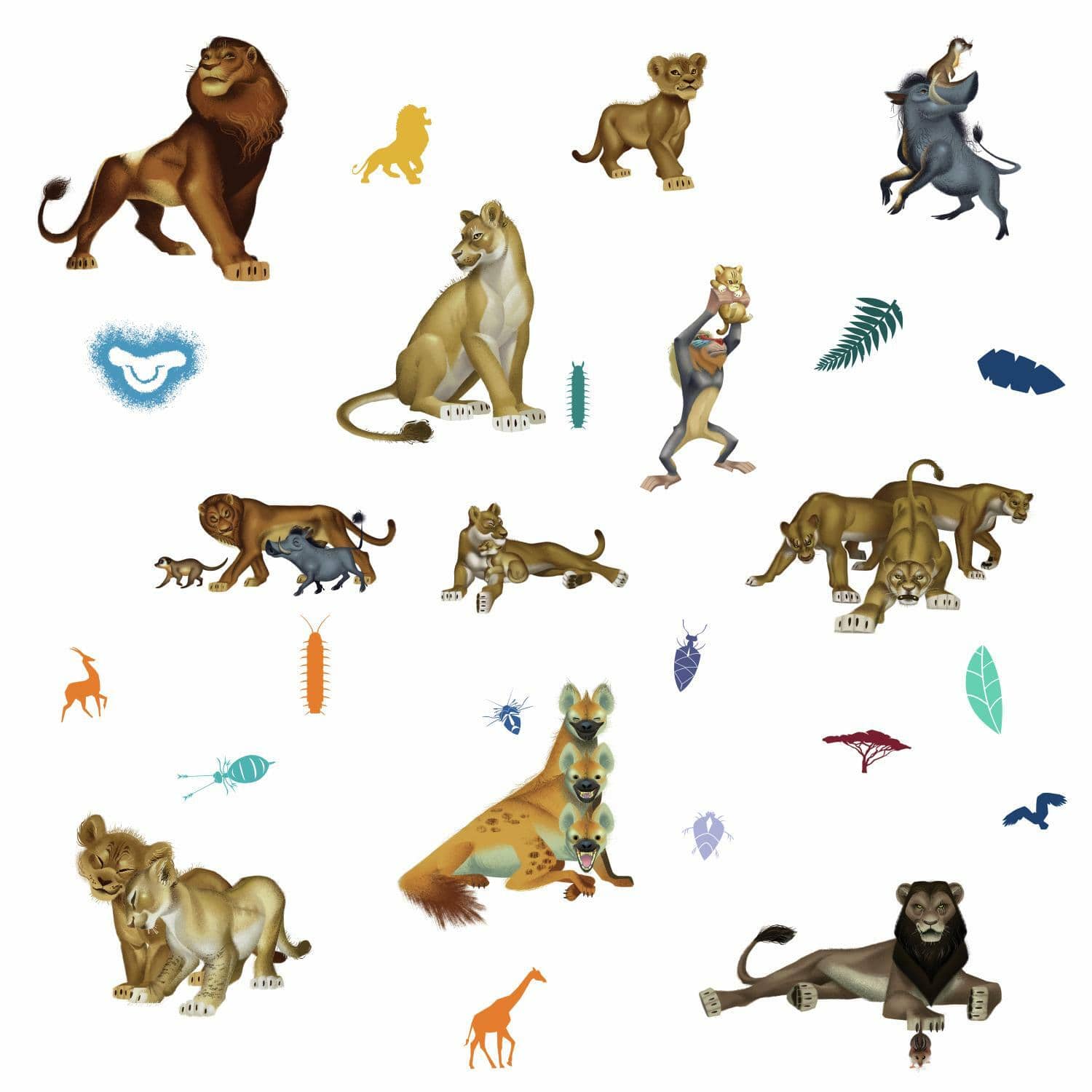 RoomMates The Lion King Character Peel & Stick Wall Decals
